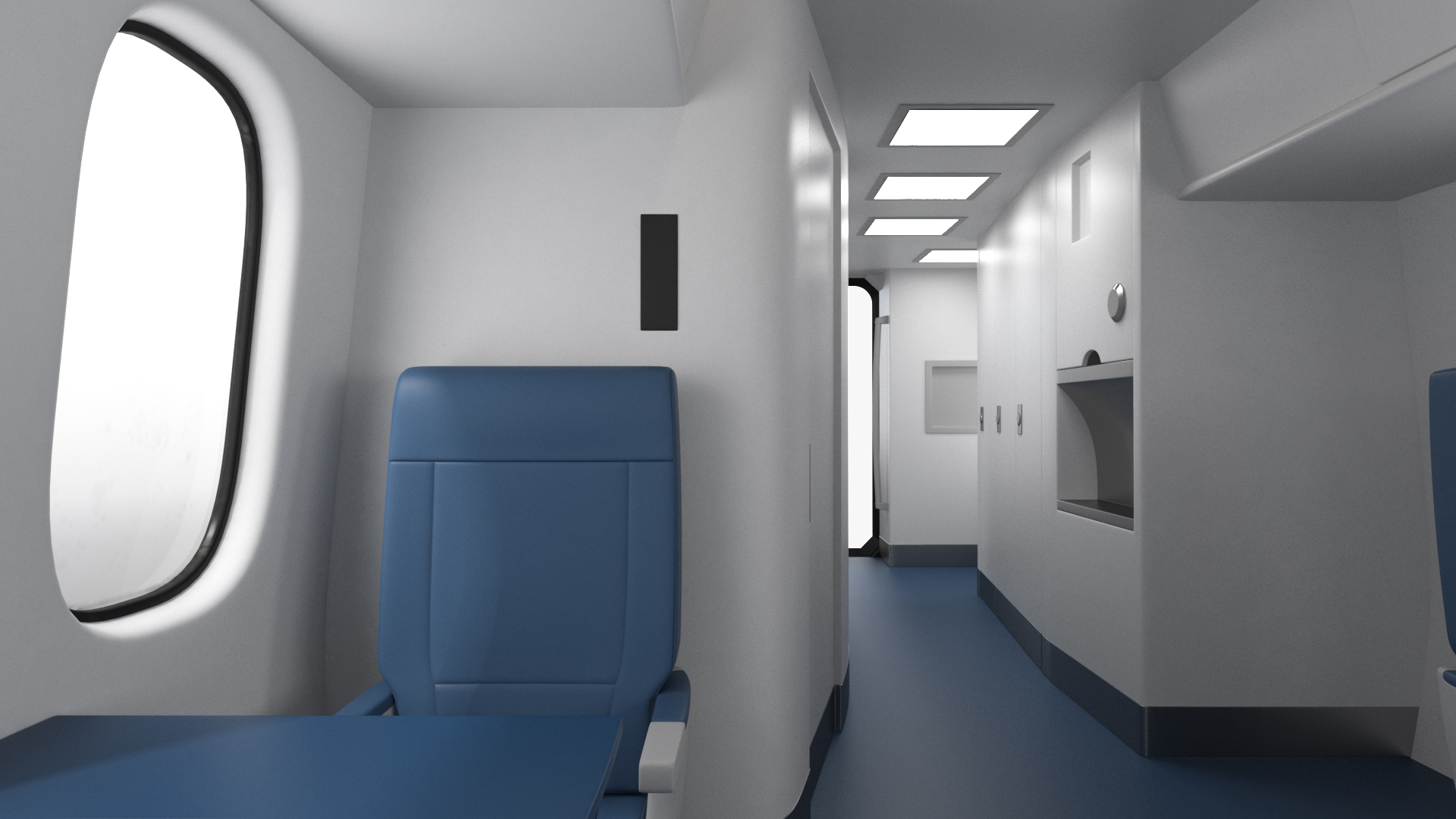 3D Express Train Generic Rigged model