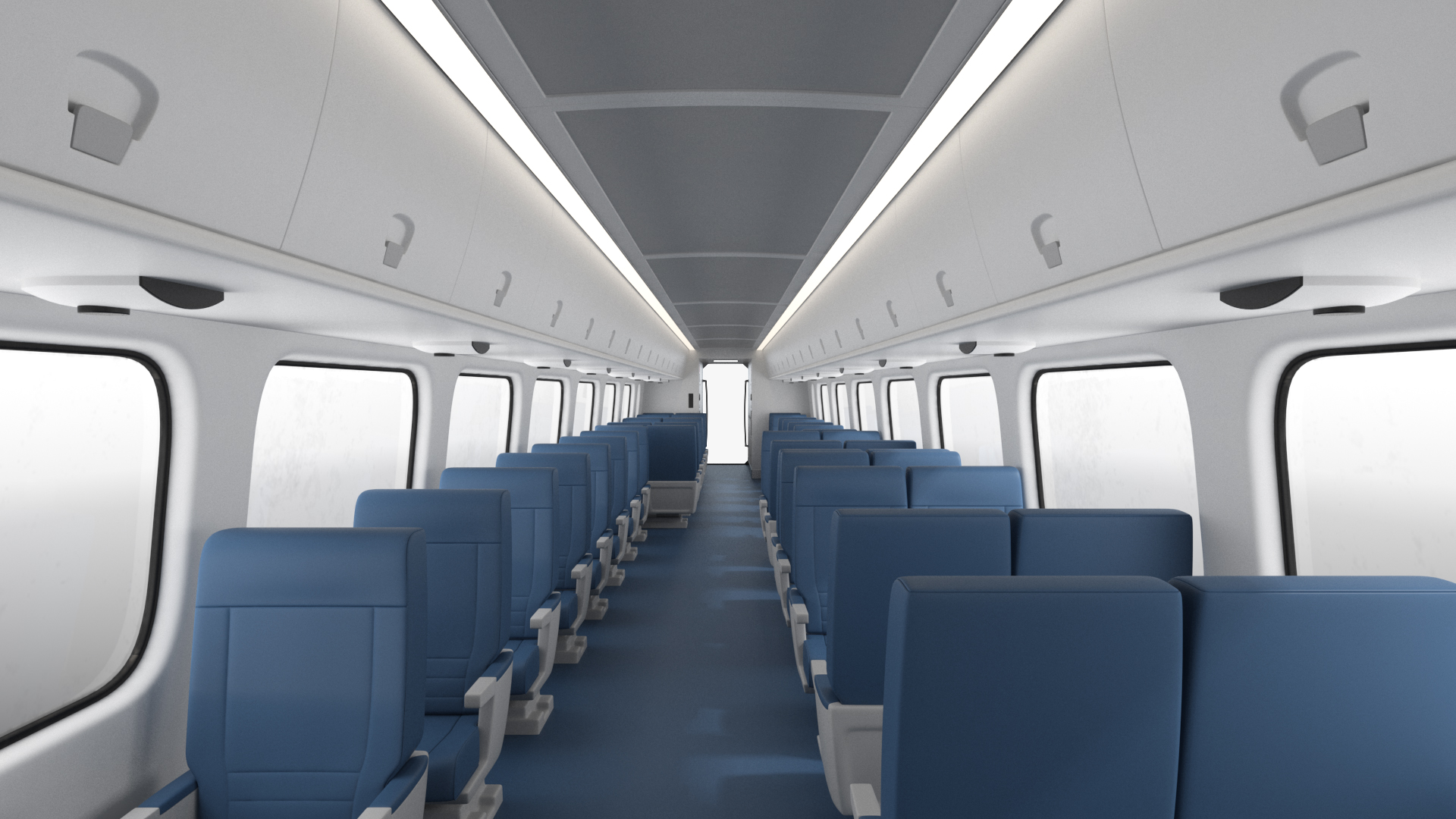 3D Express Train Generic Rigged model