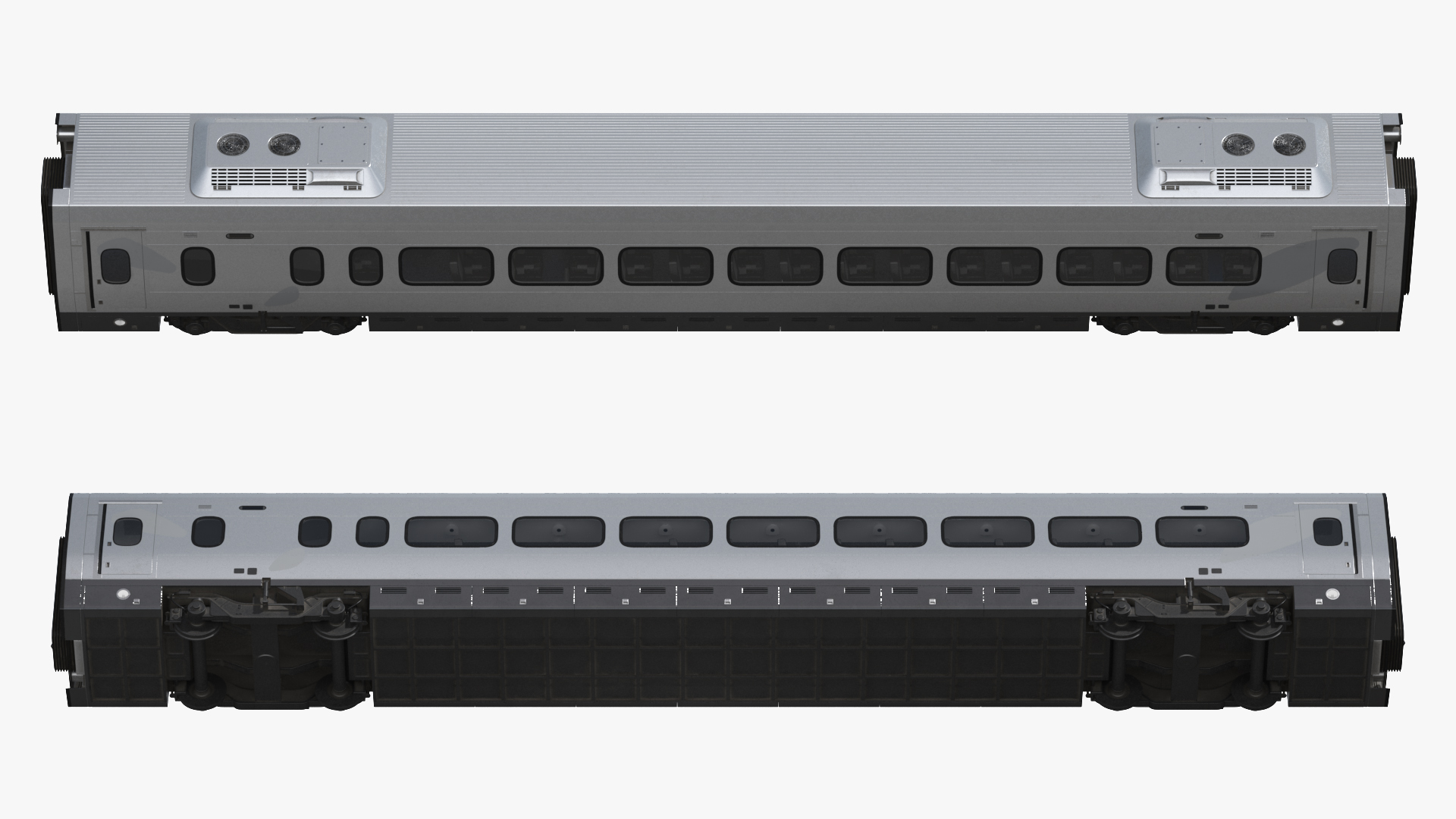 3D Express Train Generic Rigged model