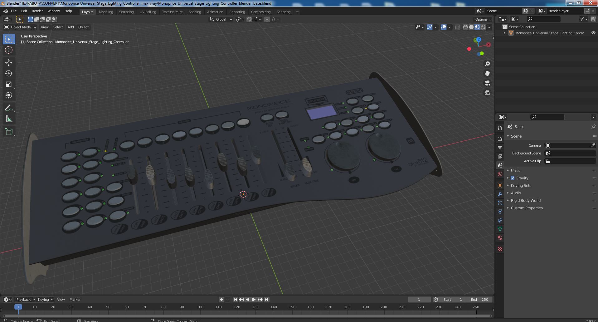 3D model Monoprice Universal Stage Lighting Controller