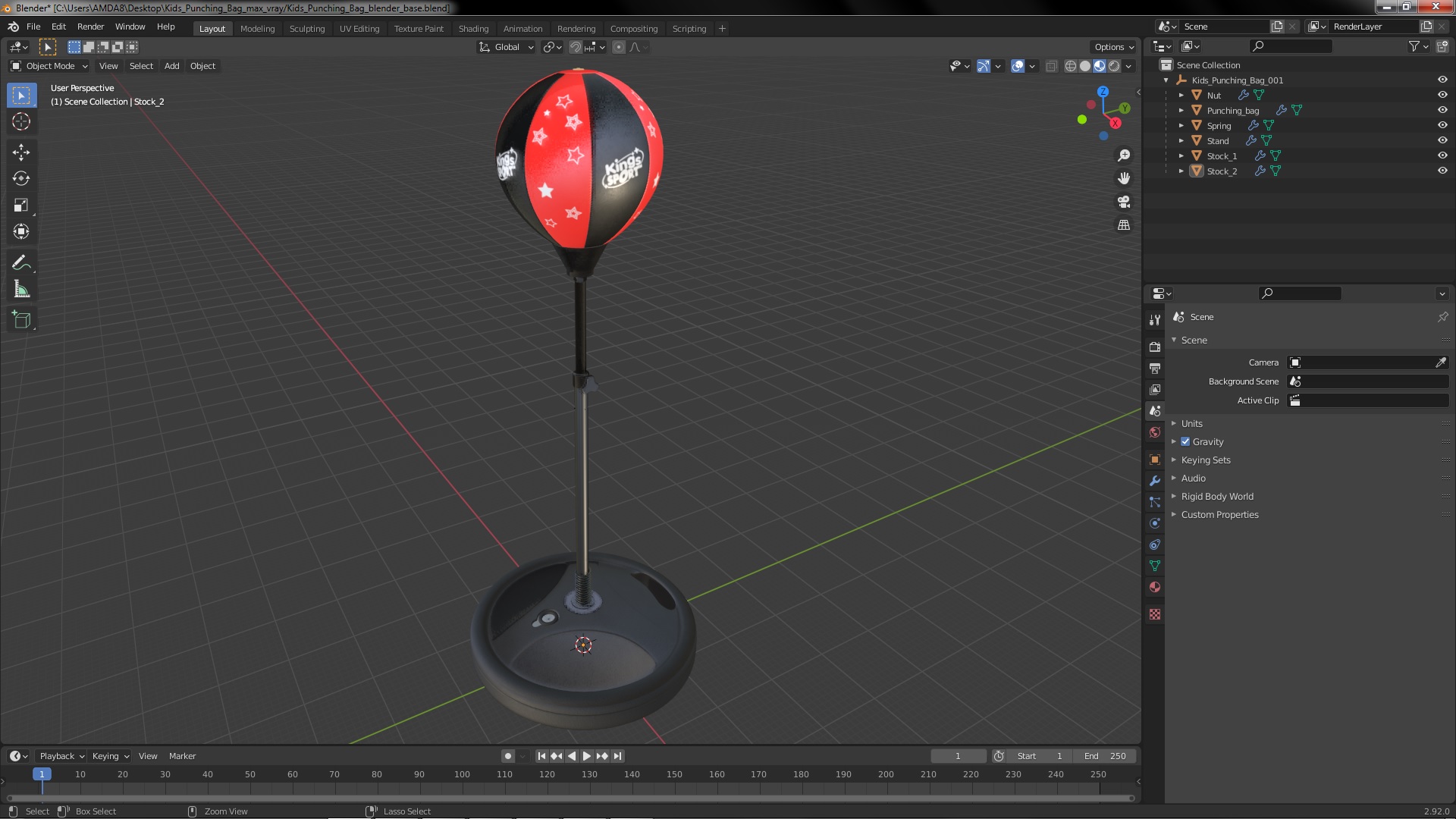 Kids Punching Bag 3D