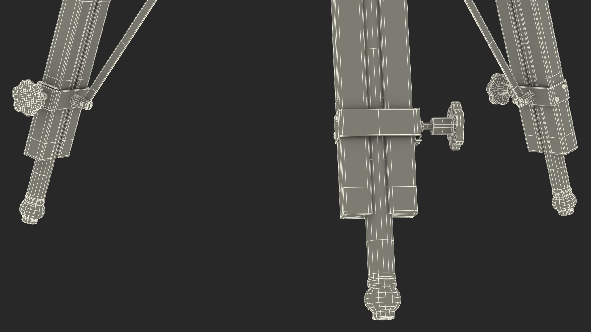 Retro Searchlight Lamp Wooden Tripod Rigged for Modo 3D