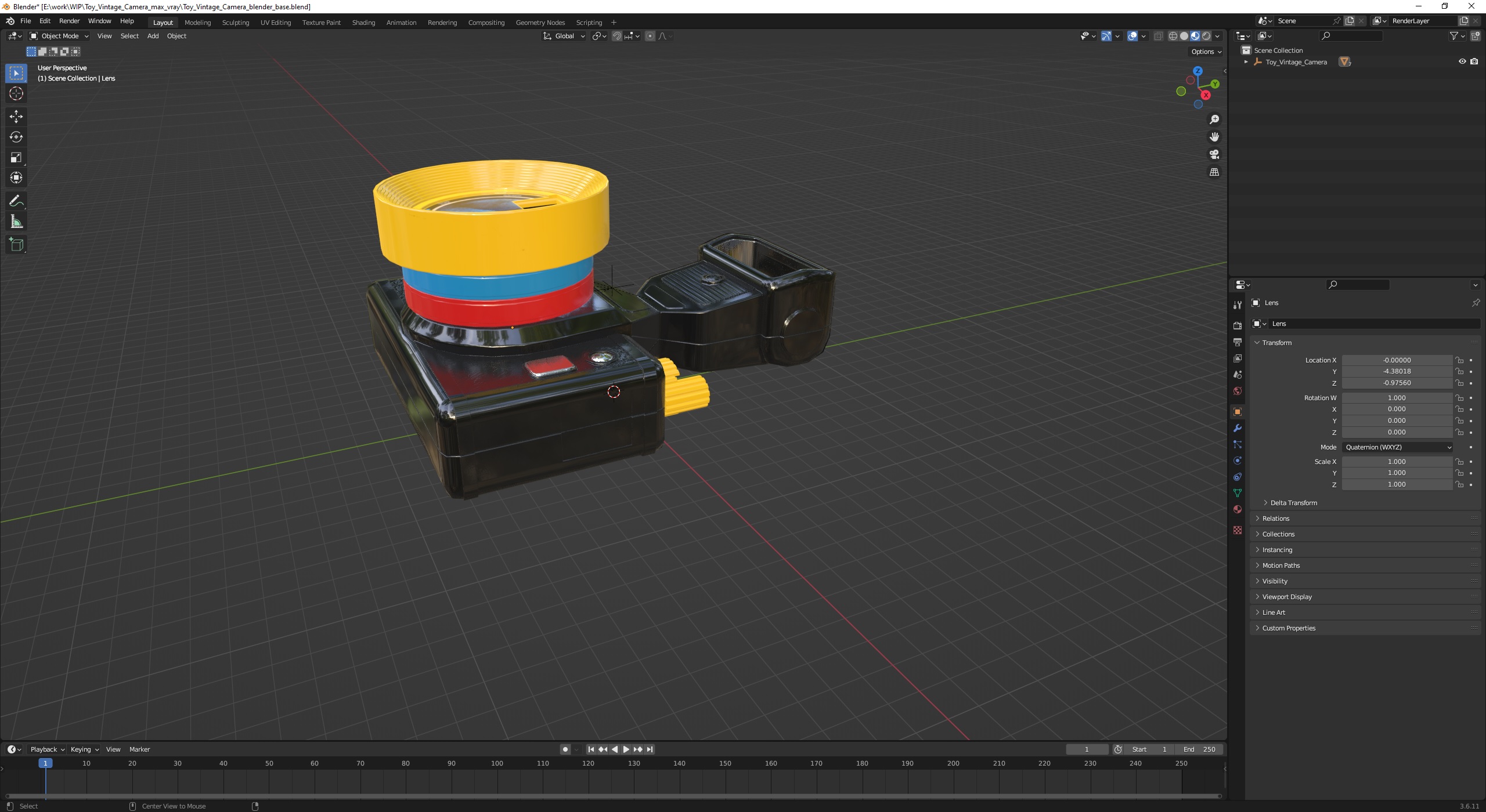 3D Toy Vintage Camera model