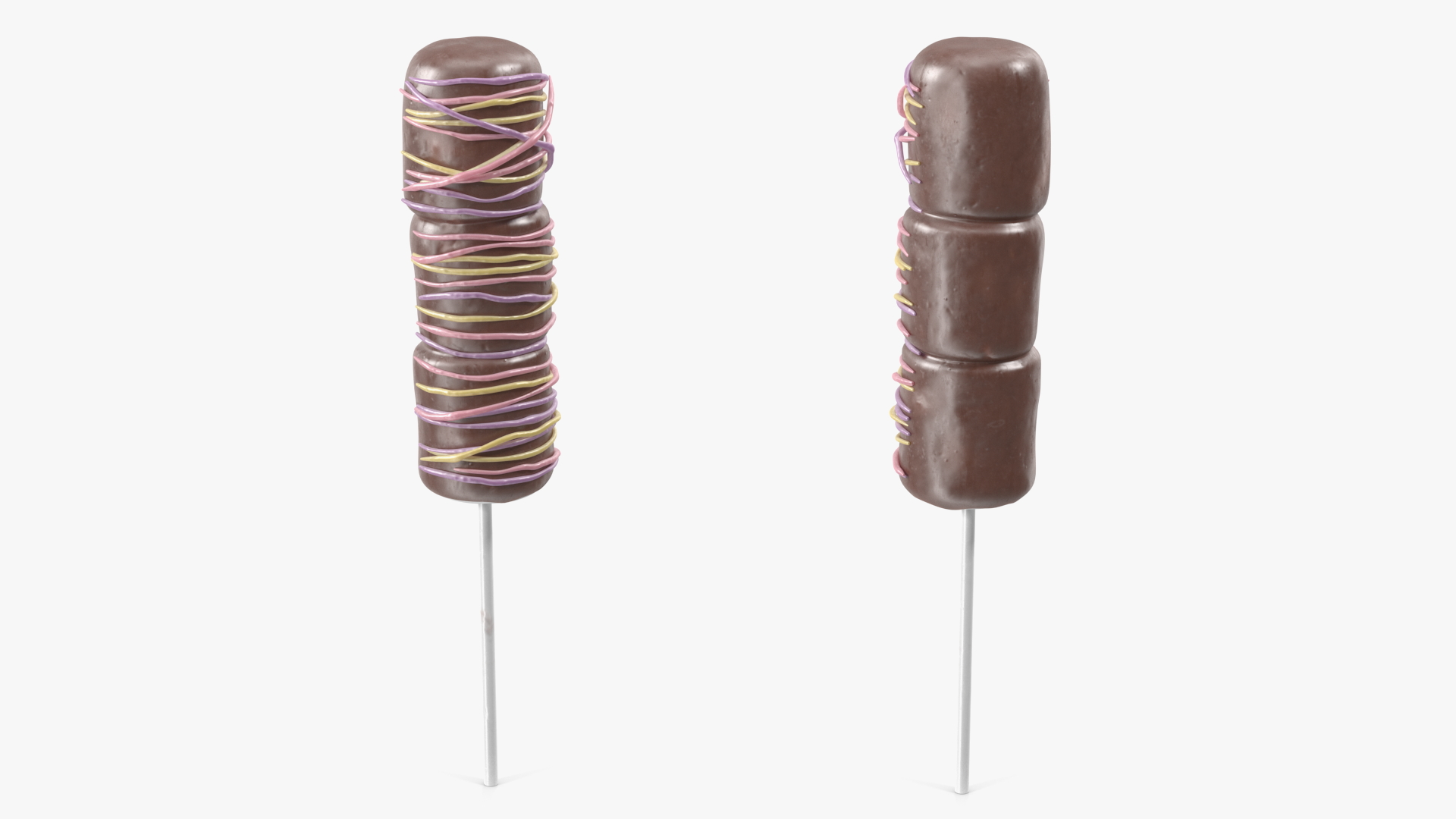 3D Marshmallow Skewer Pop Colorful