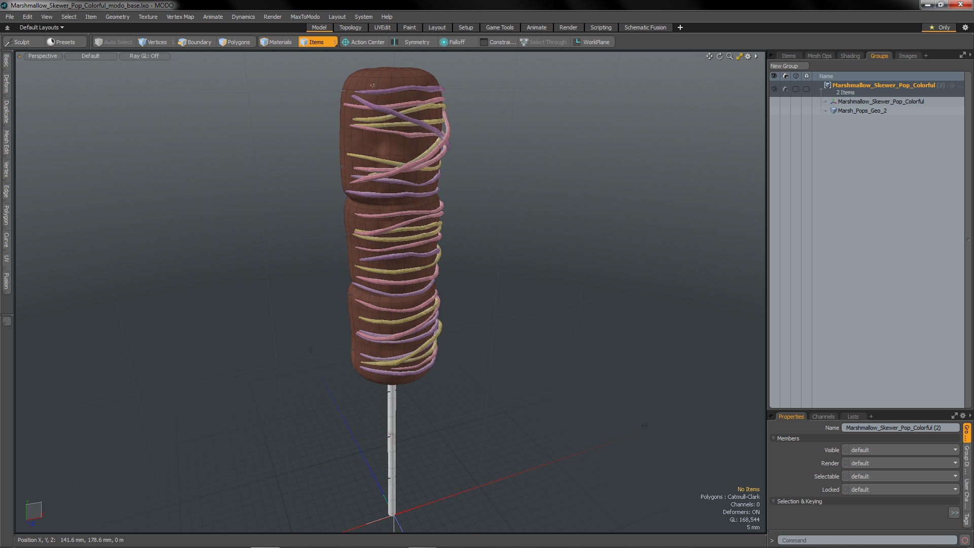 3D Marshmallow Skewer Pop Colorful