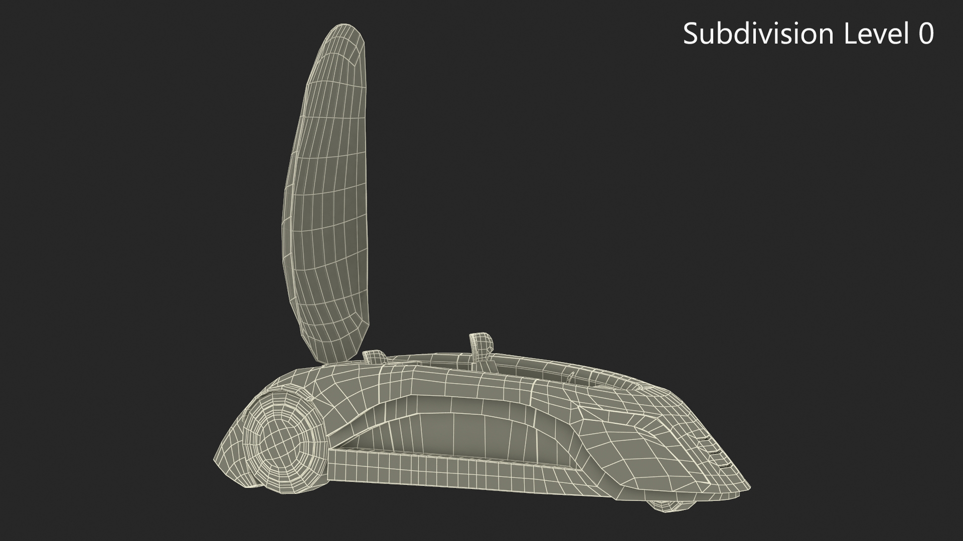 3D model Fantastic Car Trike Dark Grey Rigged for Maya