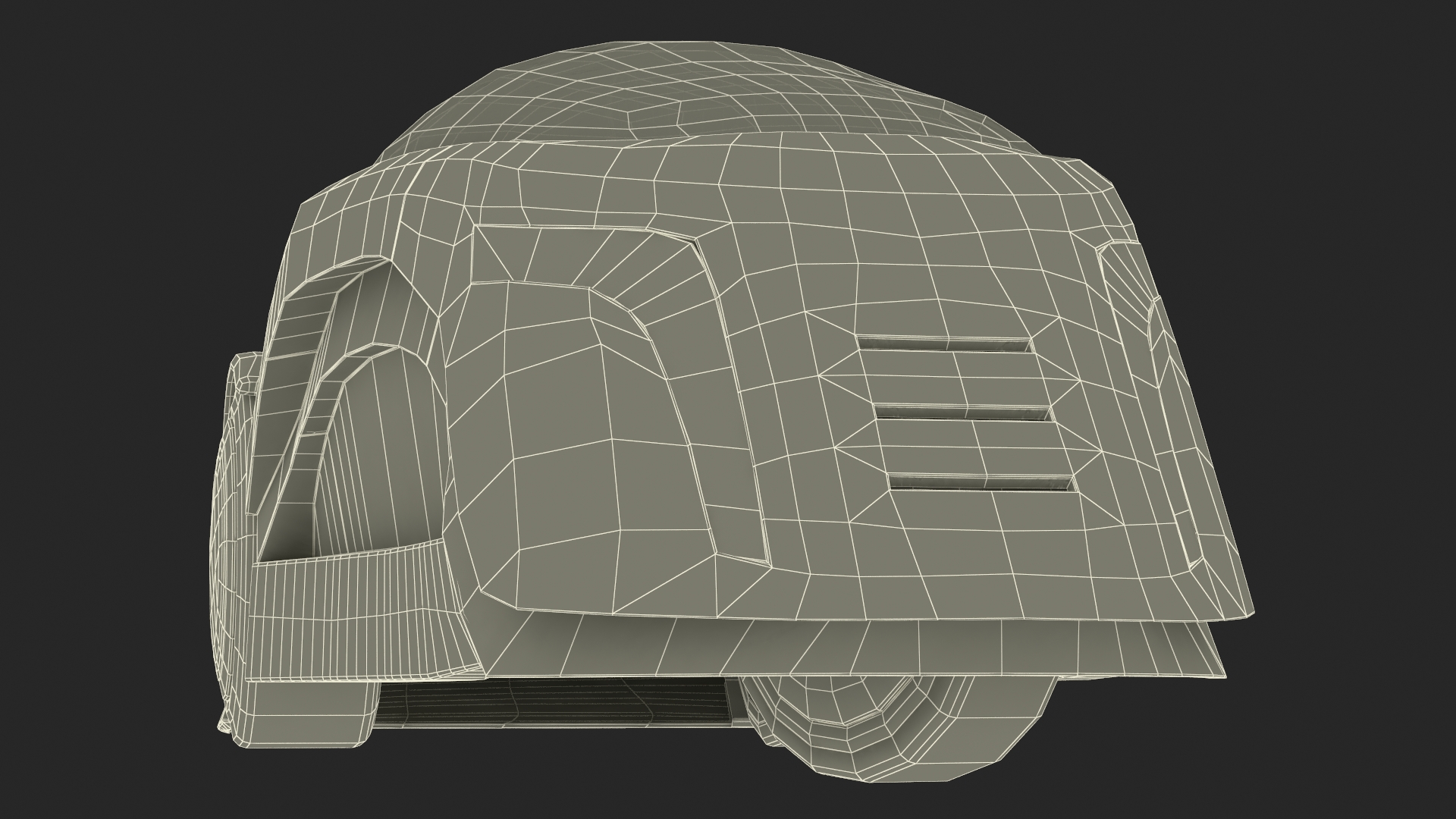 3D model Fantastic Car Trike Dark Grey Rigged for Maya