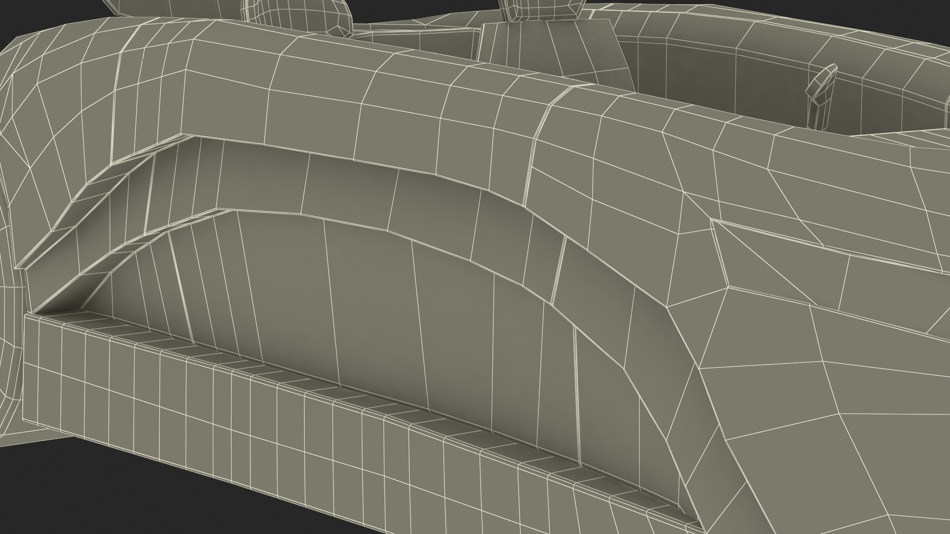 3D model Fantastic Car Trike Dark Grey Rigged for Maya