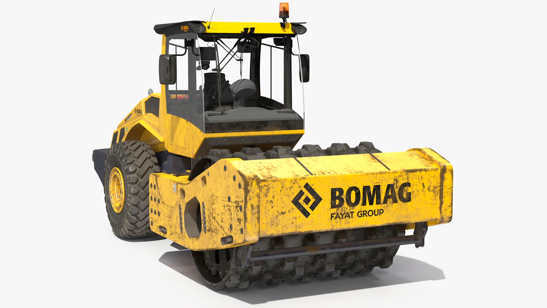 BOMAG BW226 PDH5 Single Drum Compactor Dirty 3D model