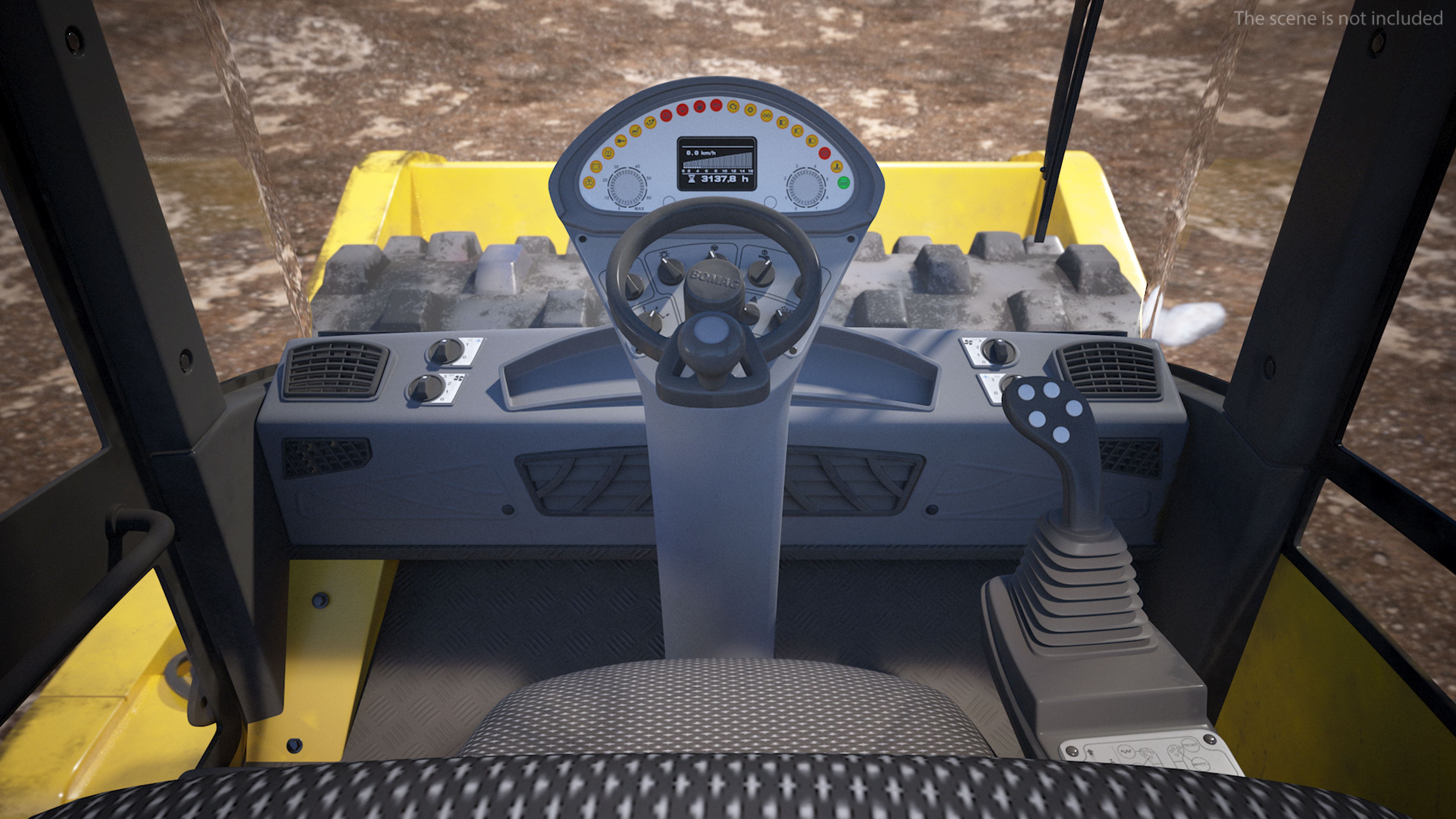 BOMAG BW226 PDH5 Single Drum Compactor Dirty 3D model