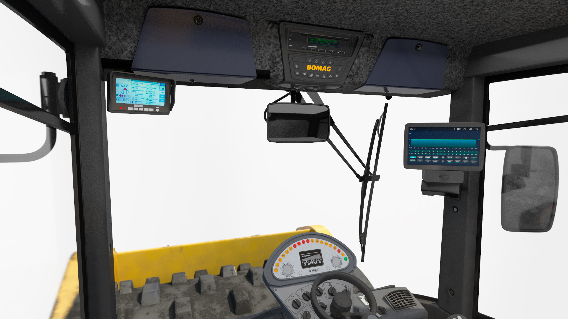 BOMAG BW226 PDH5 Single Drum Compactor Dirty 3D model