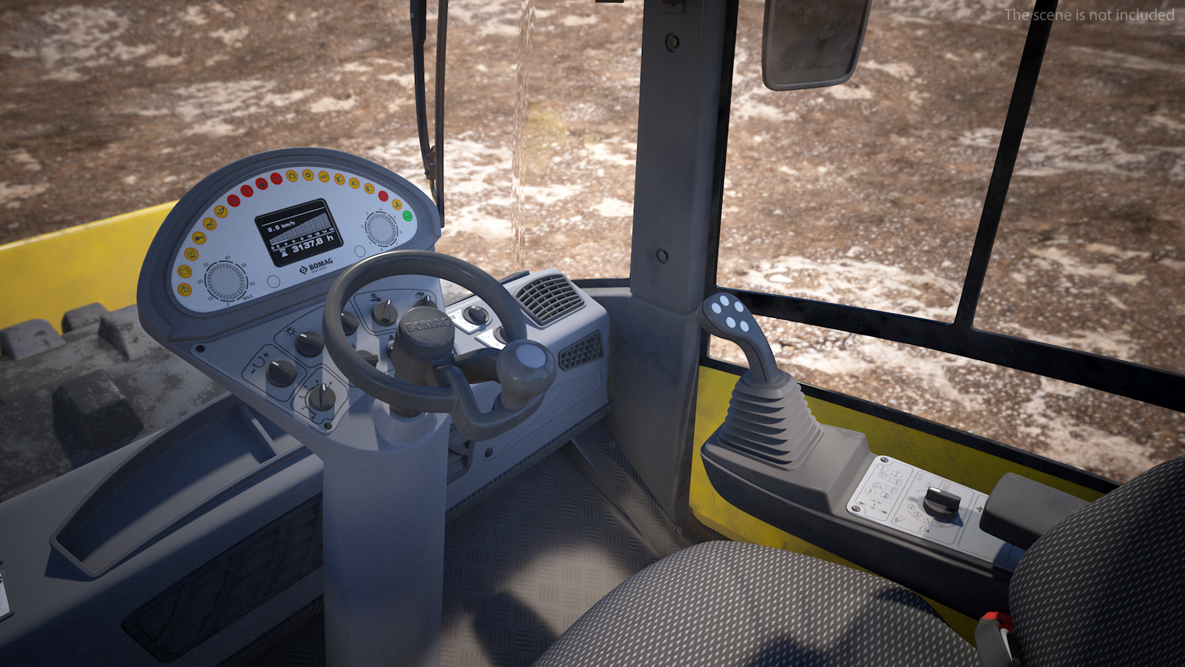 BOMAG BW226 PDH5 Single Drum Compactor Dirty 3D model