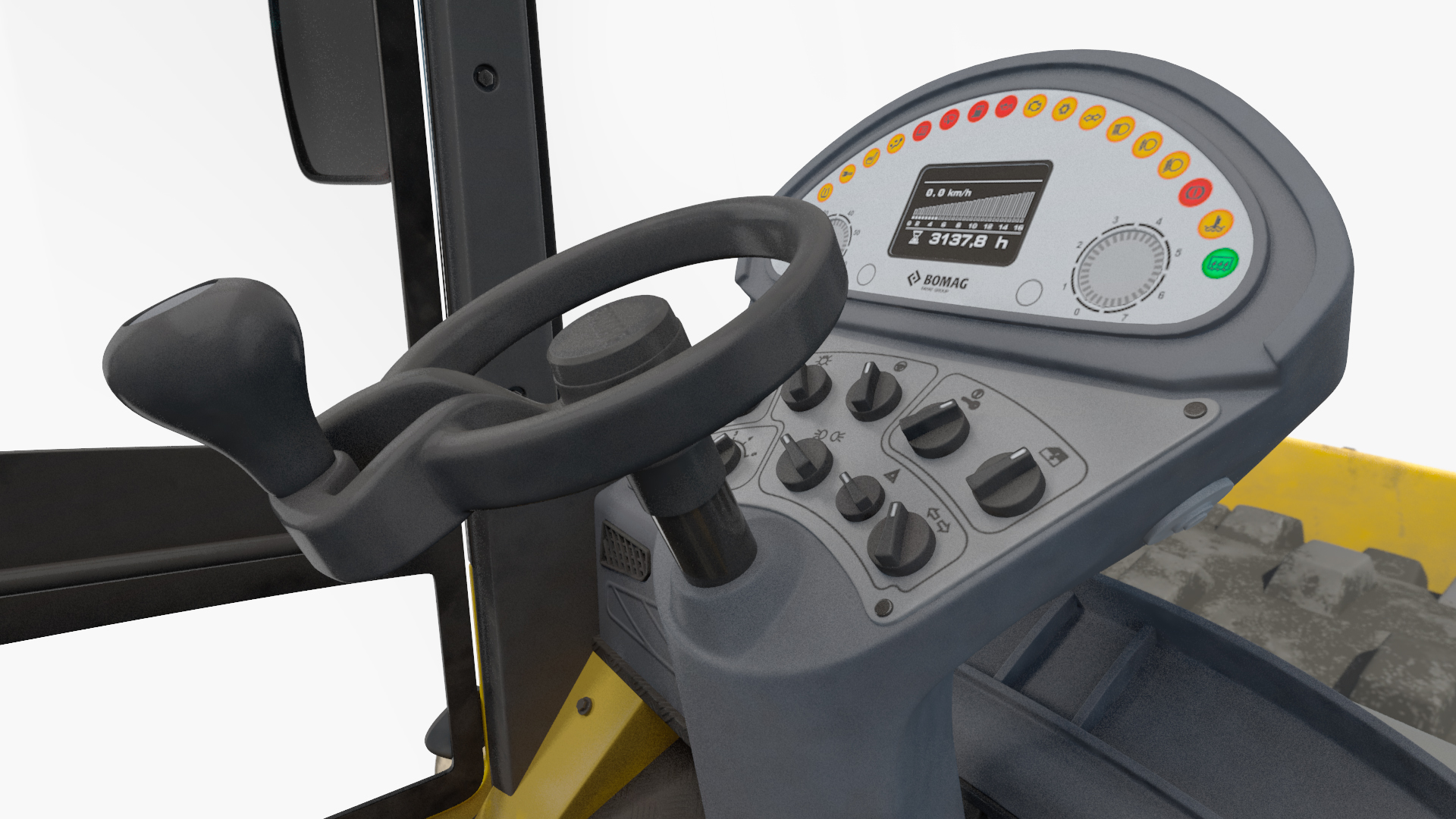 BOMAG BW226 PDH5 Single Drum Compactor Dirty 3D model