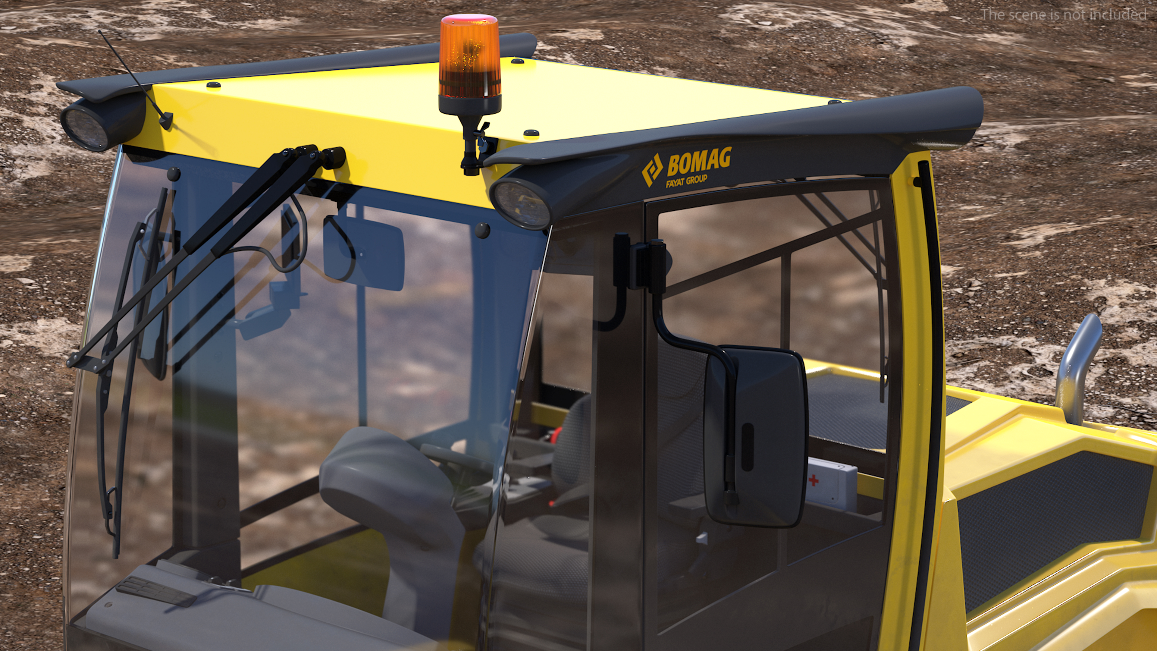 BOMAG BW226 PDH5 Single Drum Compactor Dirty 3D model