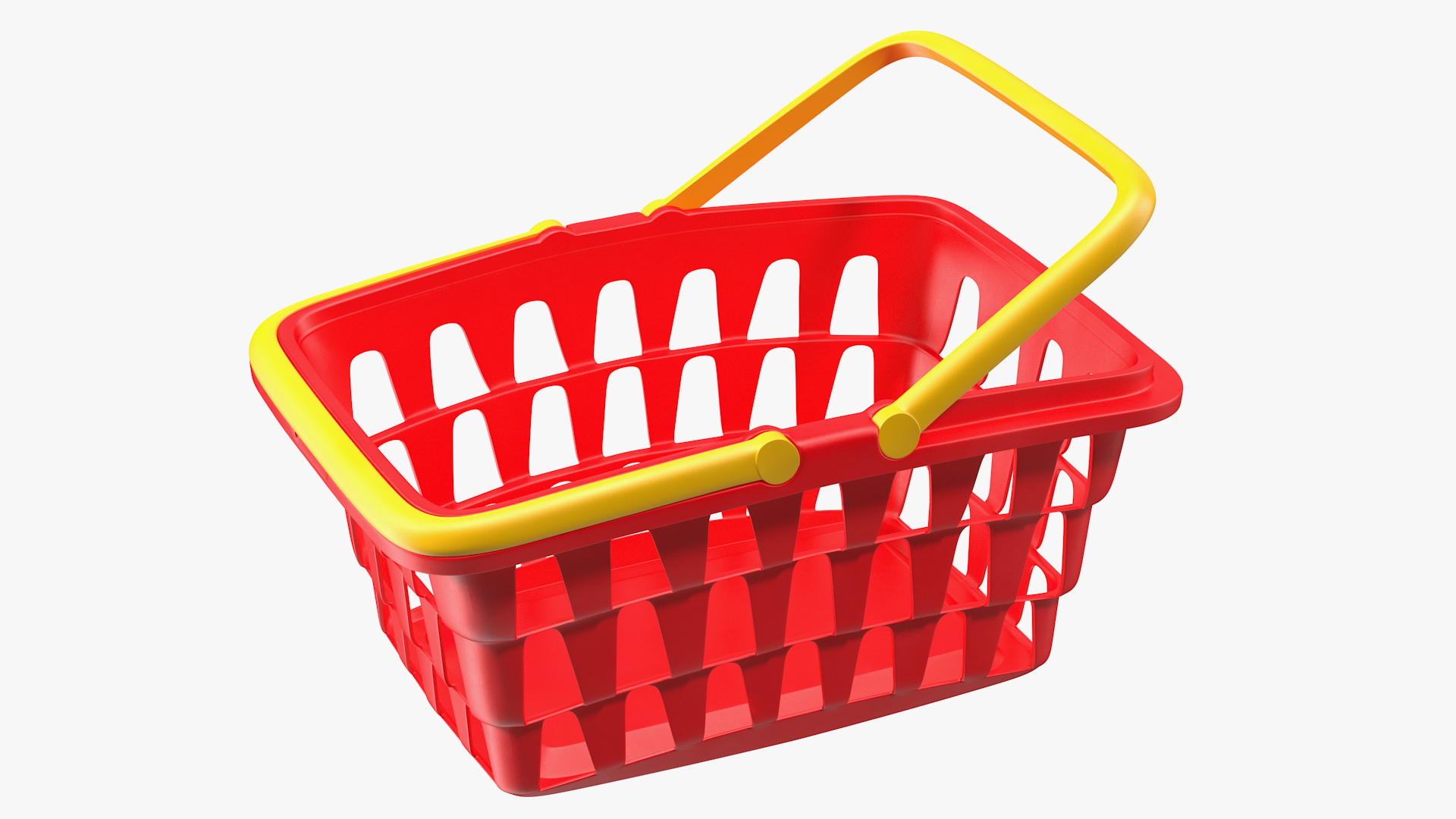 3D Children Shopping Basket with Grocery Food Toy