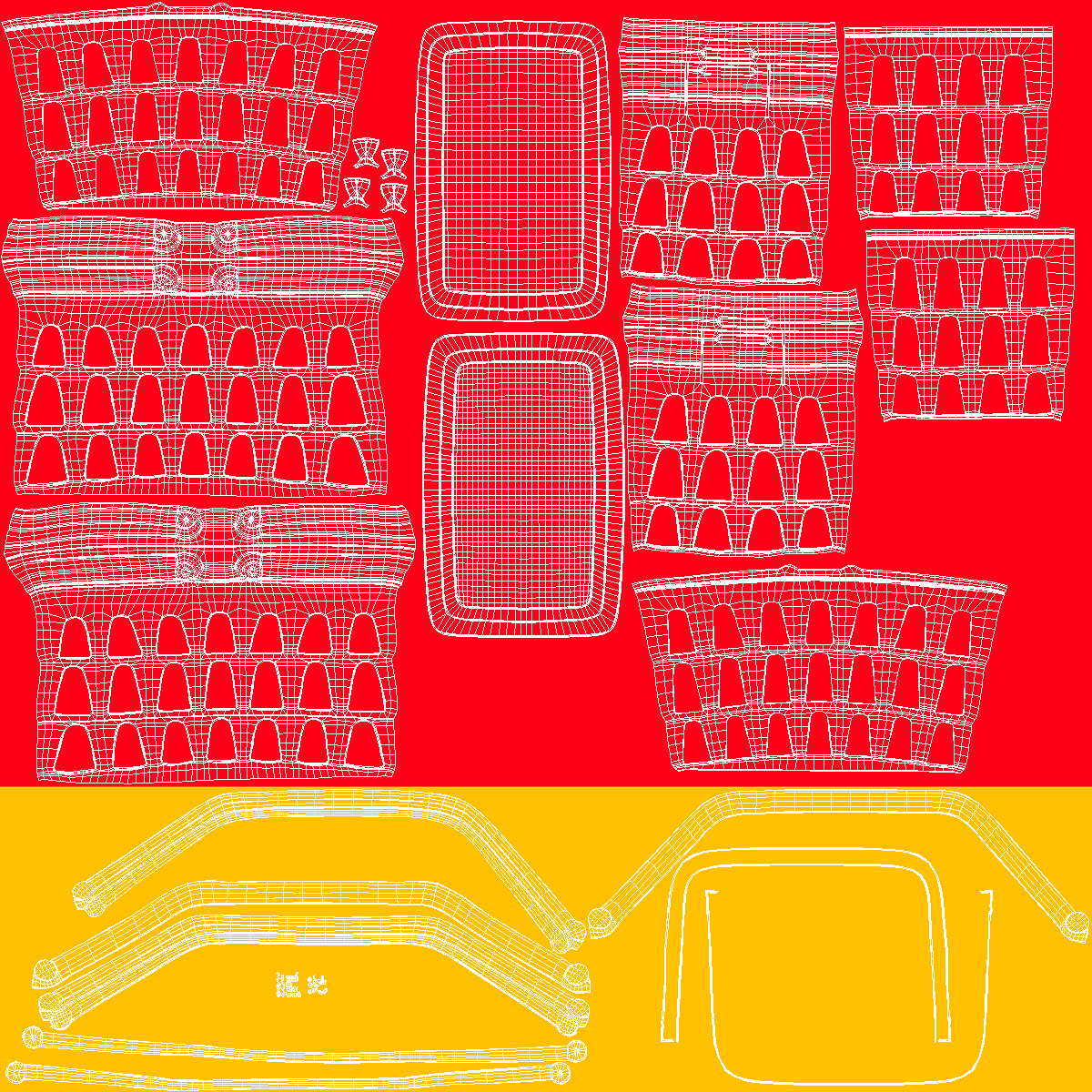 3D Children Shopping Basket with Grocery Food Toy
