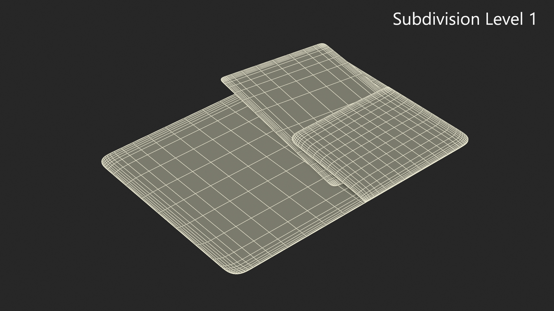3D model Hotel Key Card Black Open