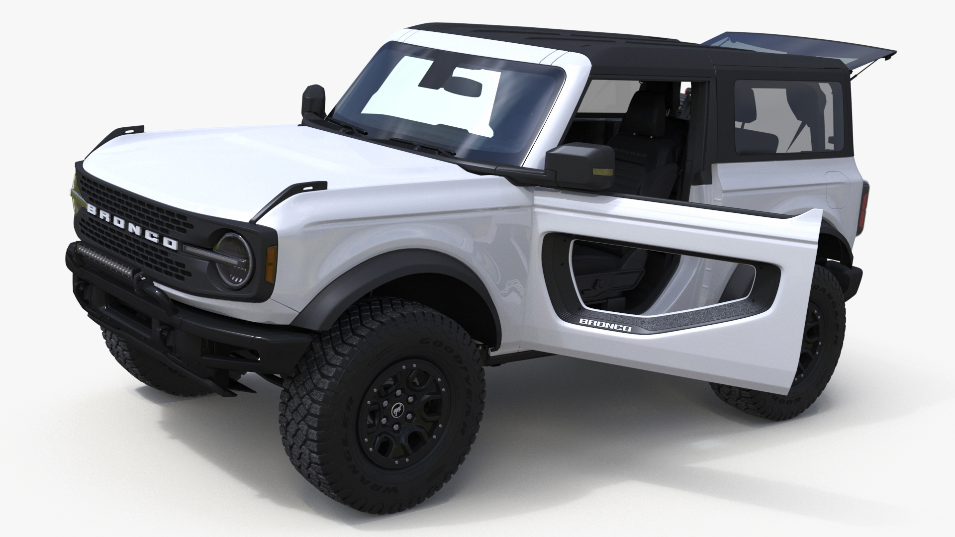 Ford Bronco Two Door SUV Oxford White 3D