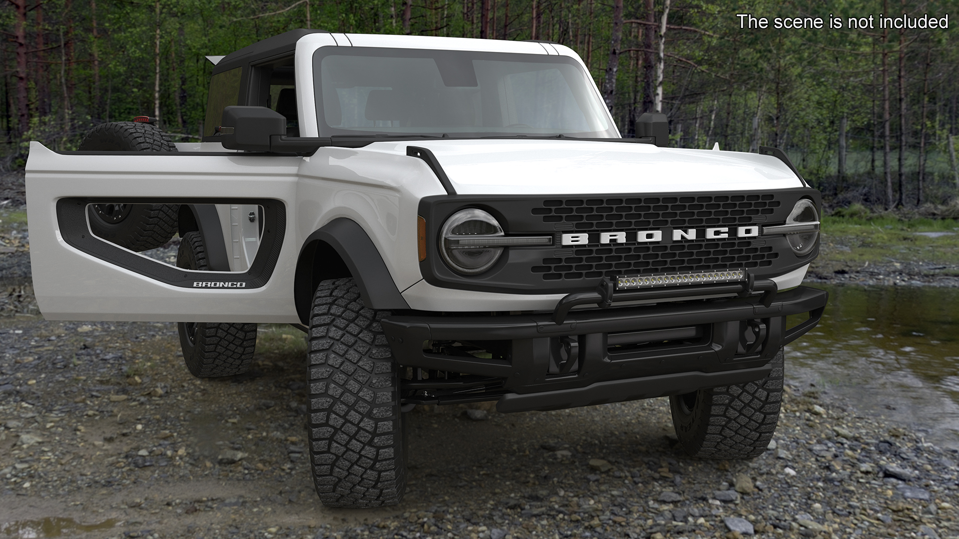 Ford Bronco Two Door SUV Oxford White 3D