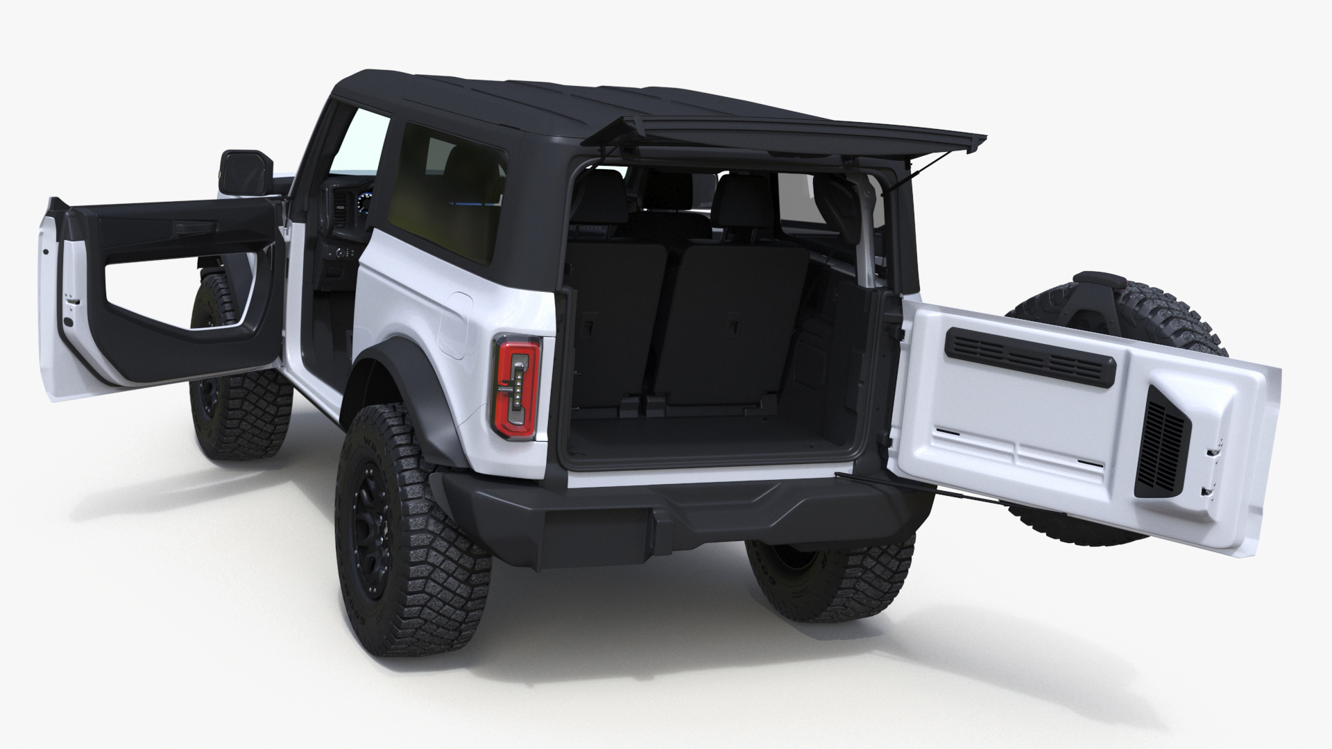 Ford Bronco Two Door SUV Oxford White 3D