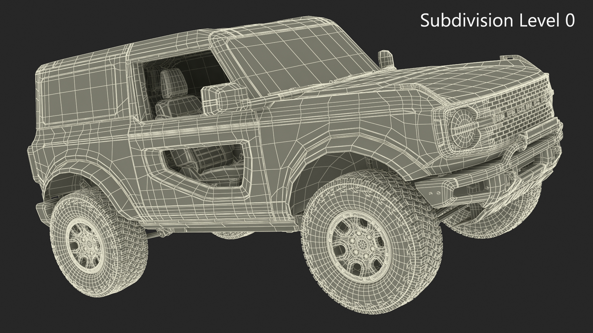 Ford Bronco Two Door SUV Oxford White 3D