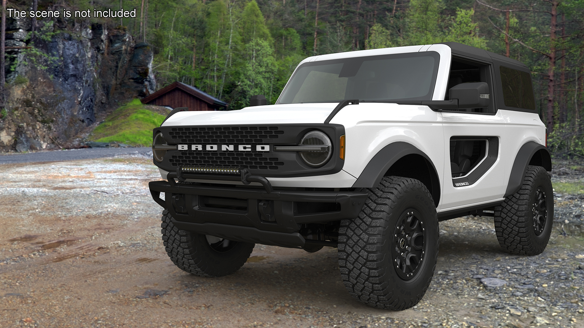 Ford Bronco Two Door SUV Oxford White 3D