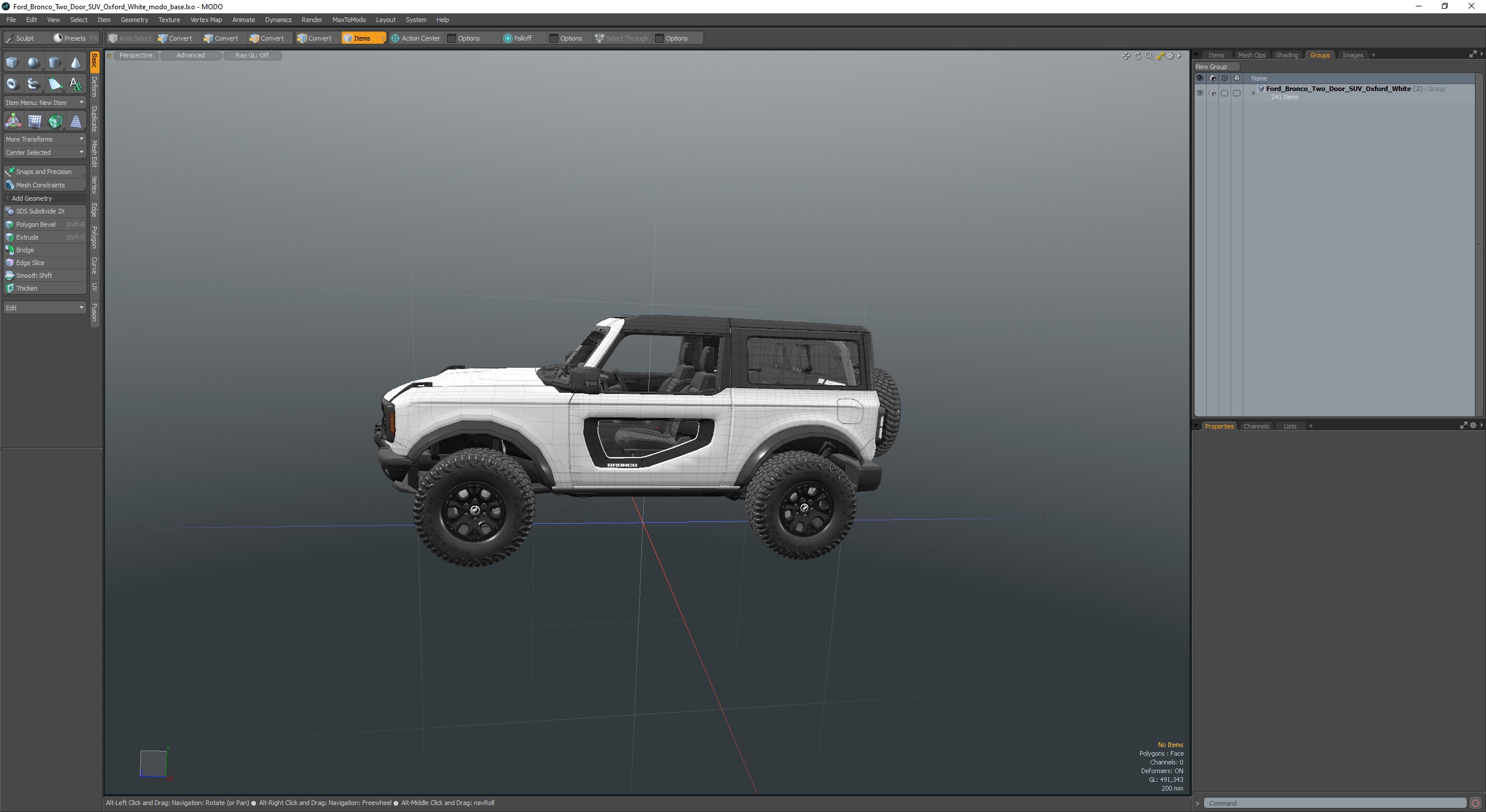 Ford Bronco Two Door SUV Oxford White 3D