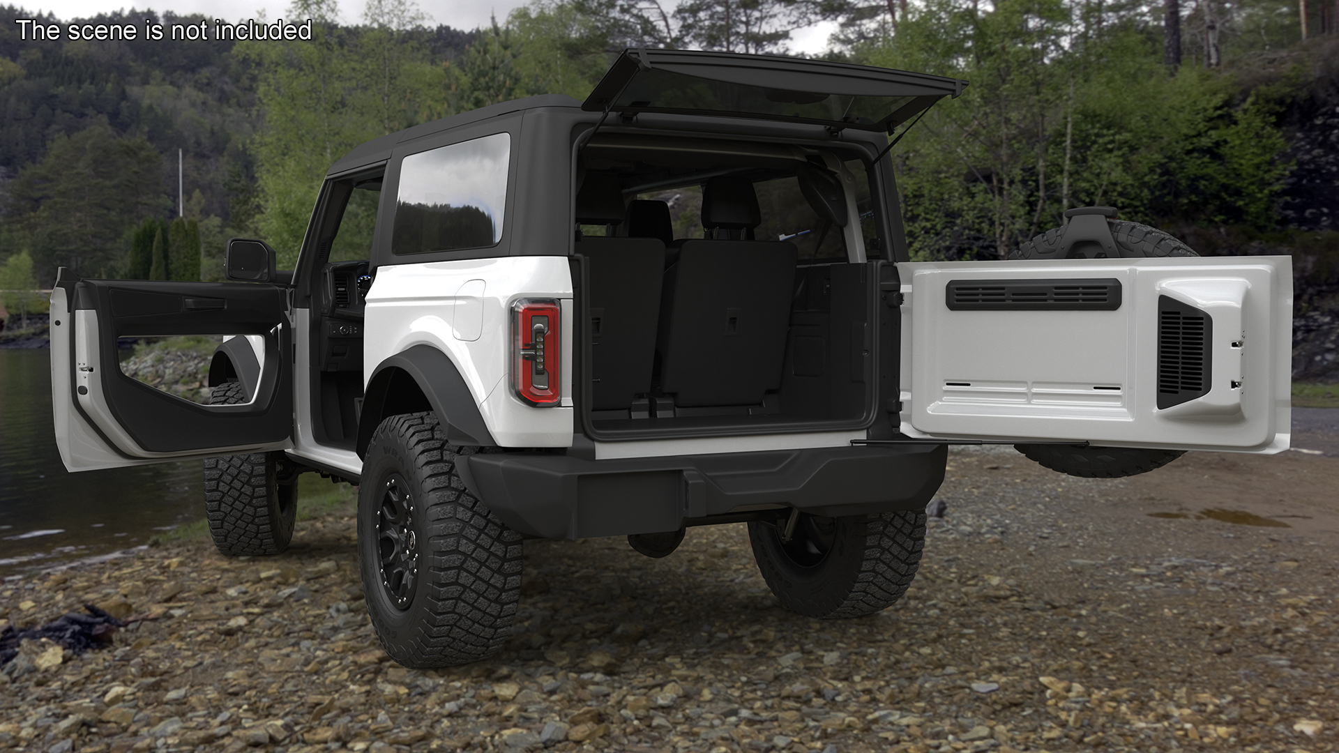 Ford Bronco Two Door SUV Oxford White 3D