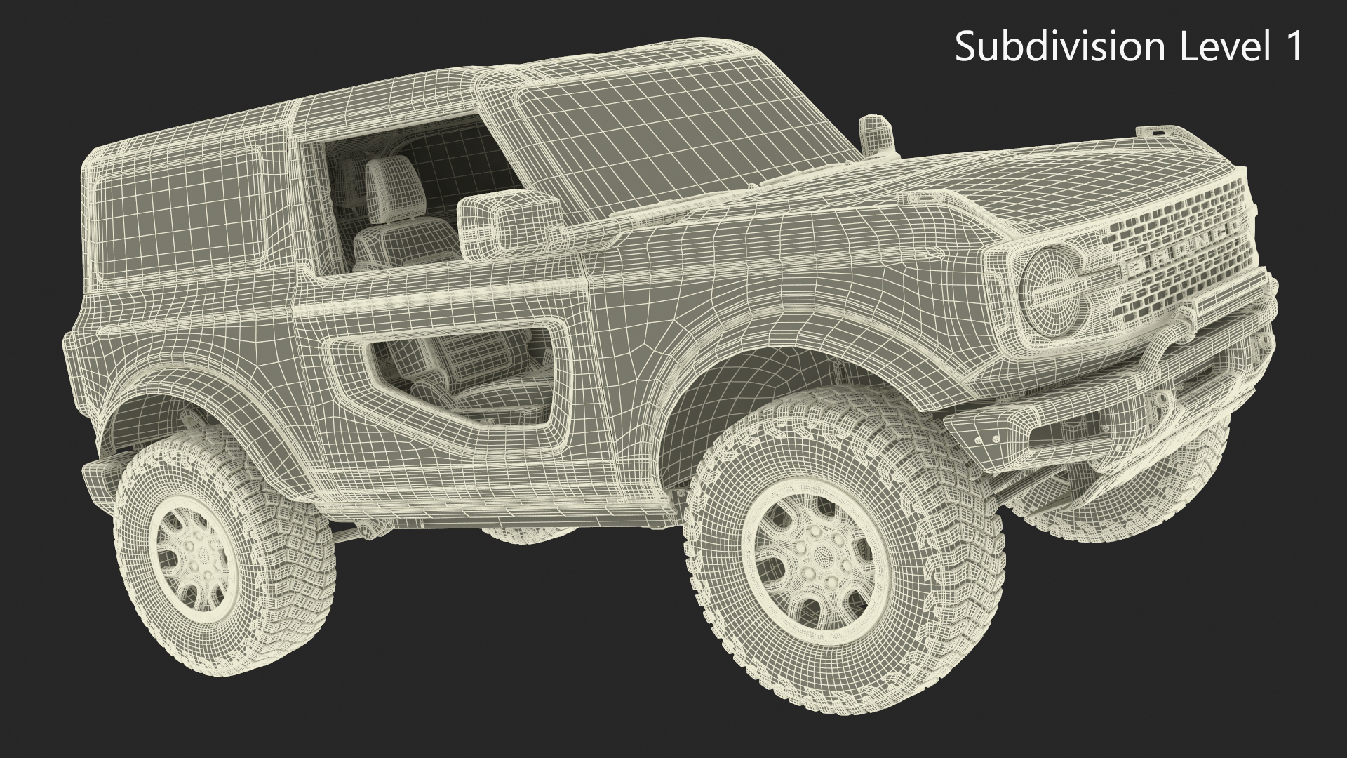 Ford Bronco Two Door SUV Oxford White 3D