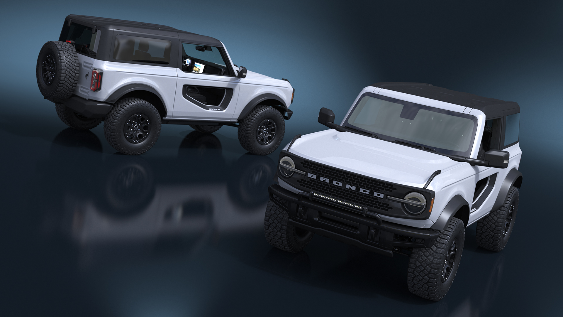 Ford Bronco Two Door SUV Oxford White 3D