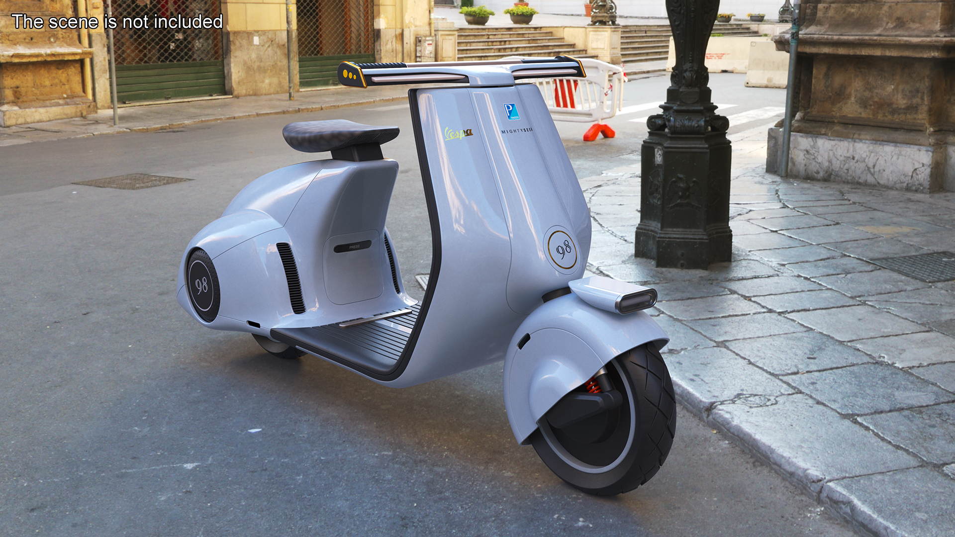 3D Concept Electric Scooter Vespa 98 Blue model