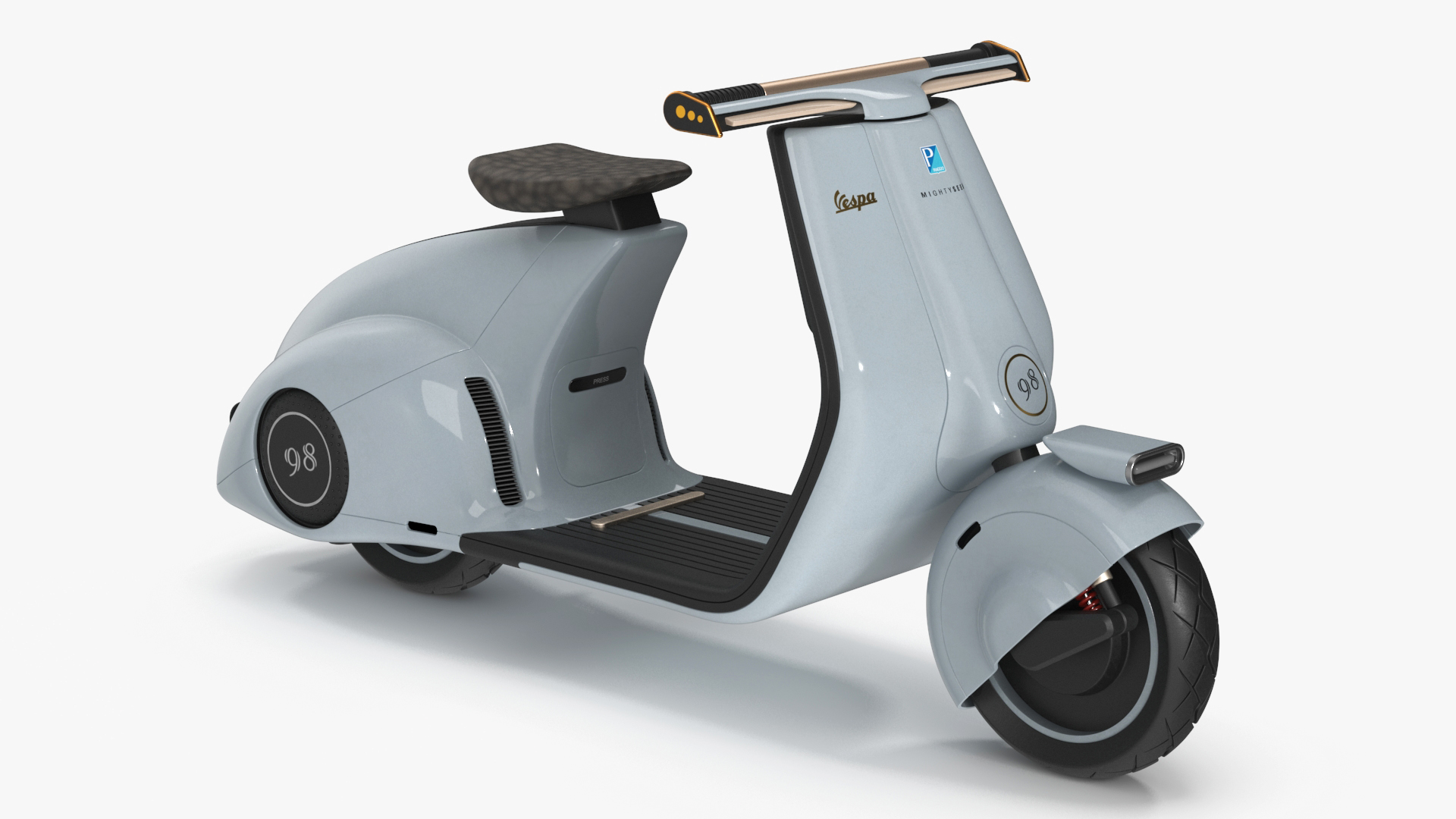 3D Concept Electric Scooter Vespa 98 Blue model