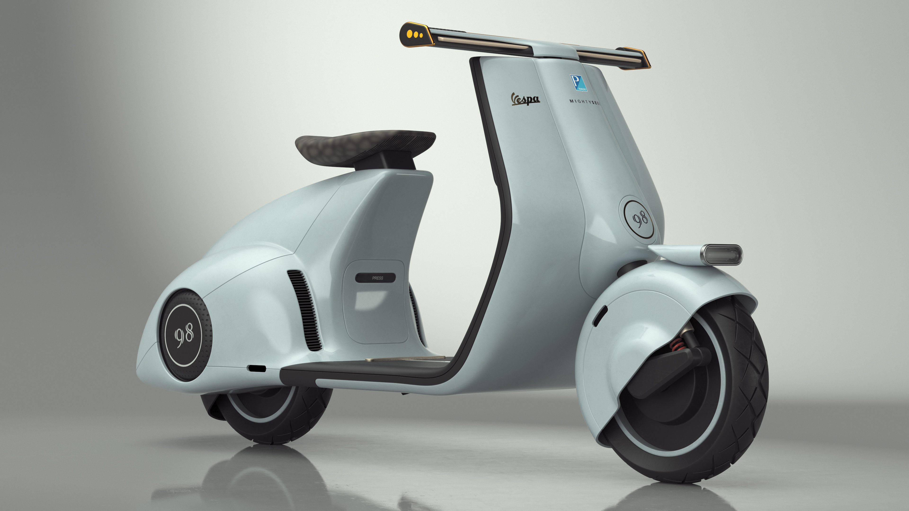 3D Concept Electric Scooter Vespa 98 Blue model