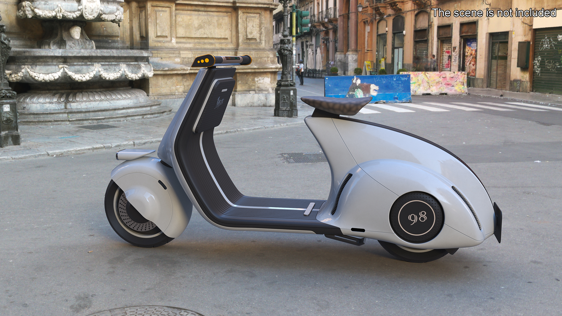 3D Concept Electric Scooter Vespa 98 Blue model