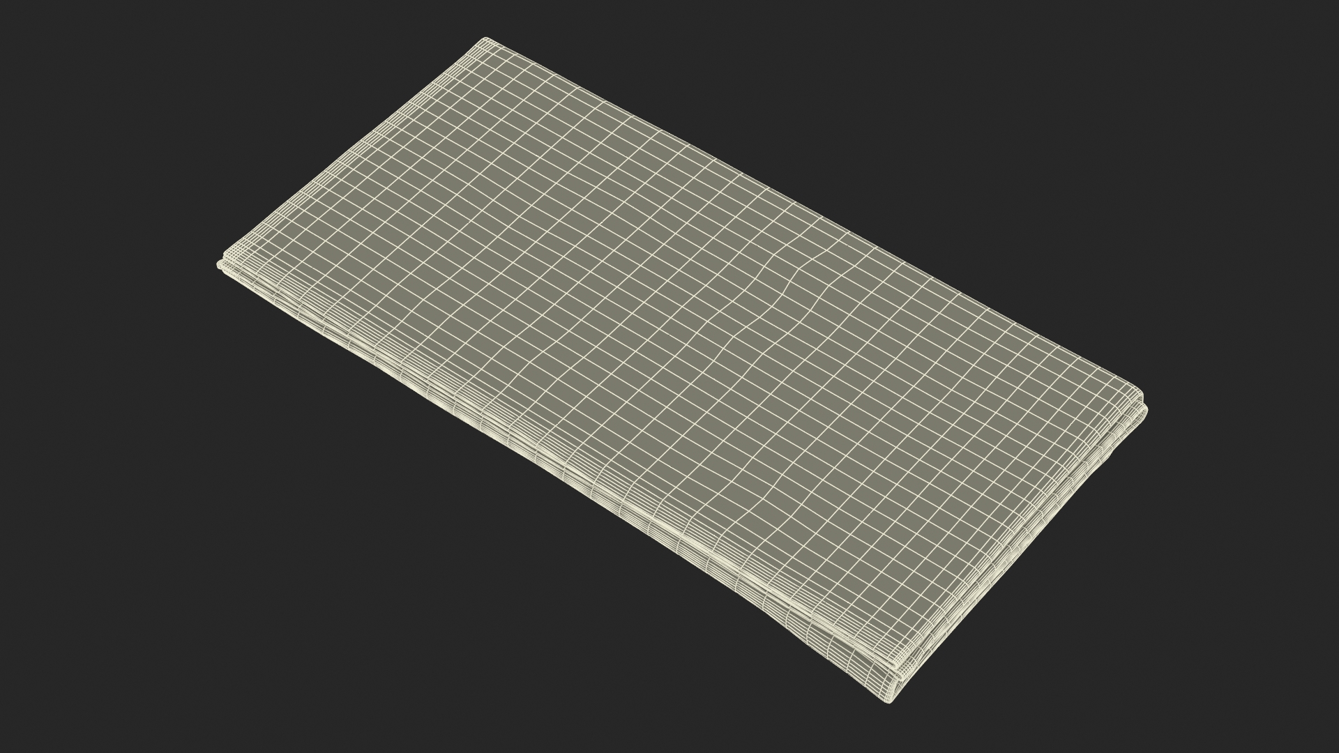 3D Folded Fabric White Napkin