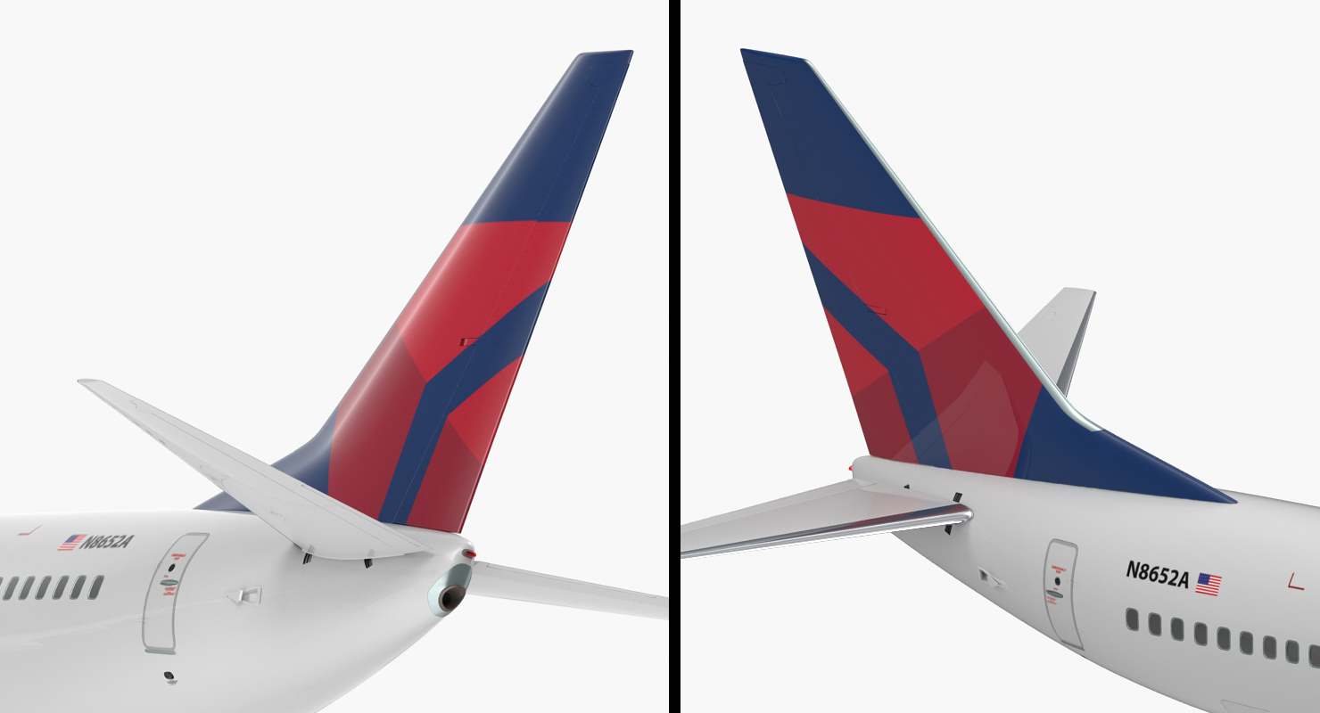 3D Boeing 737 700 with Interior Delta Air Lines Rigged