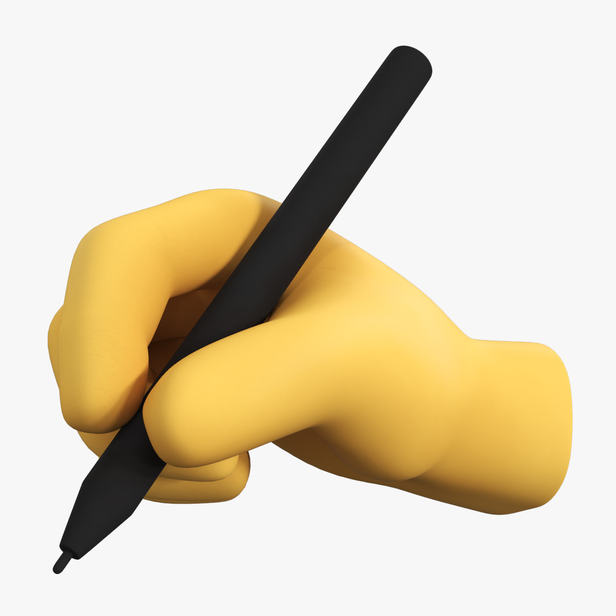 Writing Hand Emoticon 3D model preview