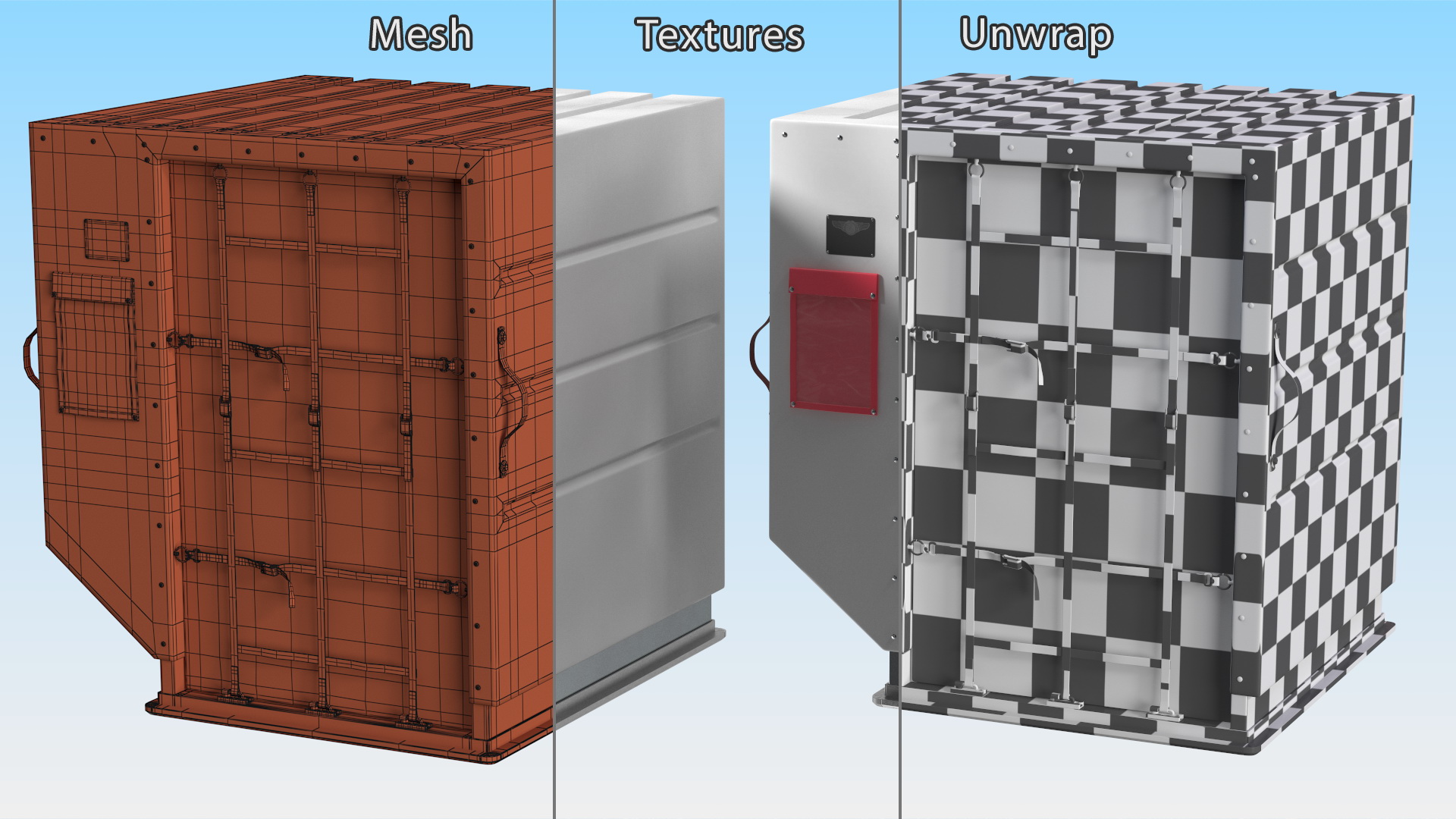 Air Cargo ULD Container LD 2 White 3D model