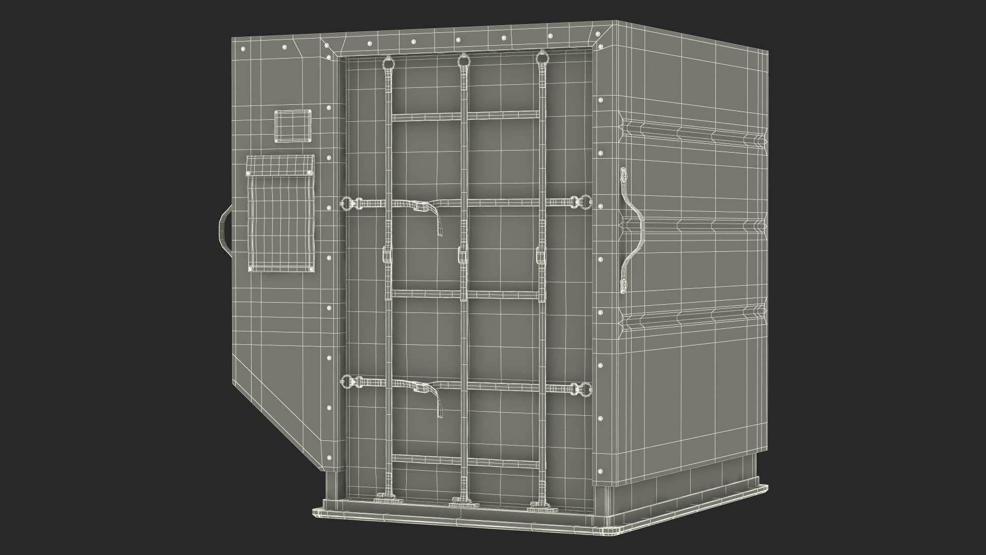 Air Cargo ULD Container LD 2 White 3D model