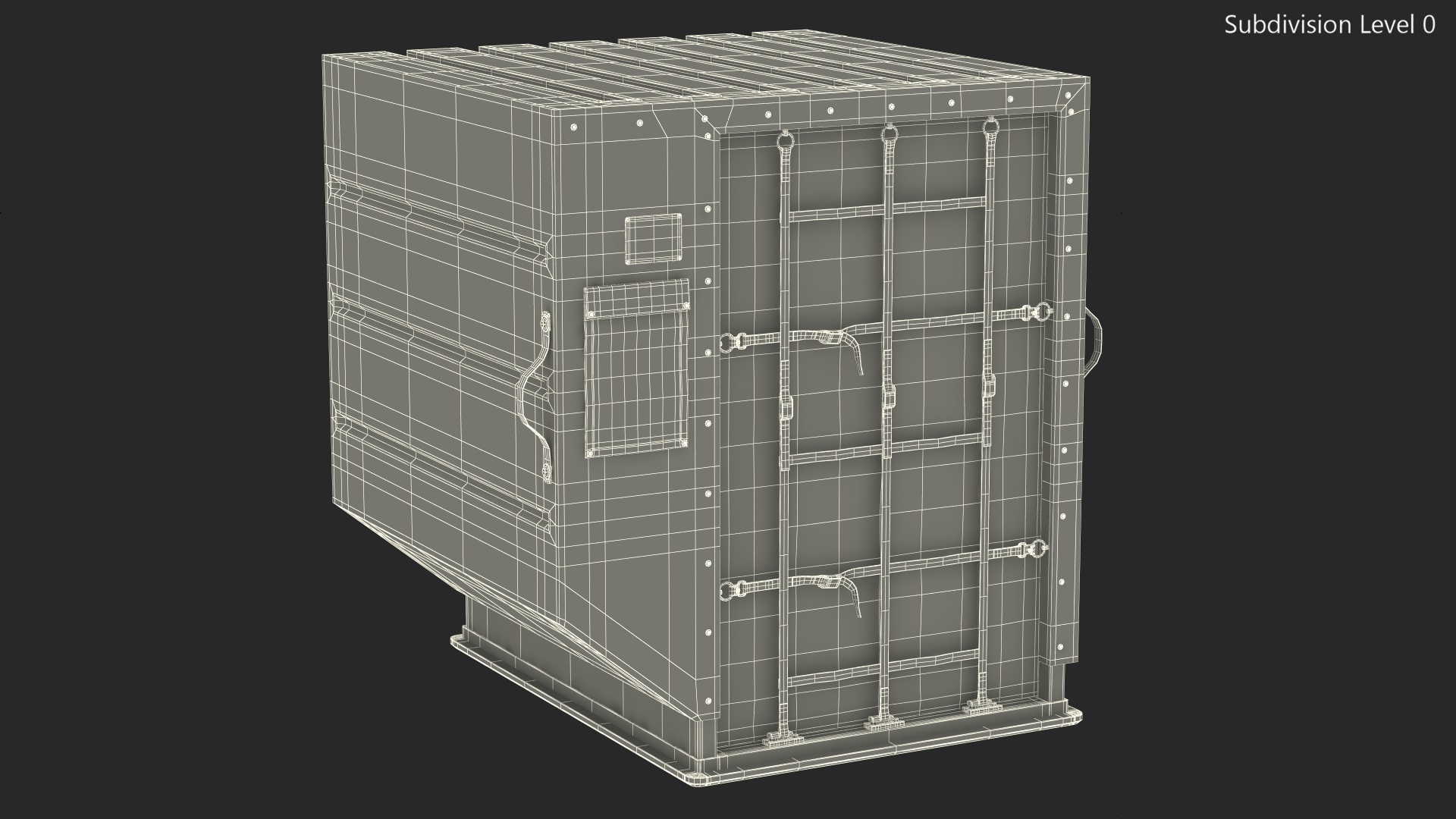 Air Cargo ULD Container LD 2 White 3D model