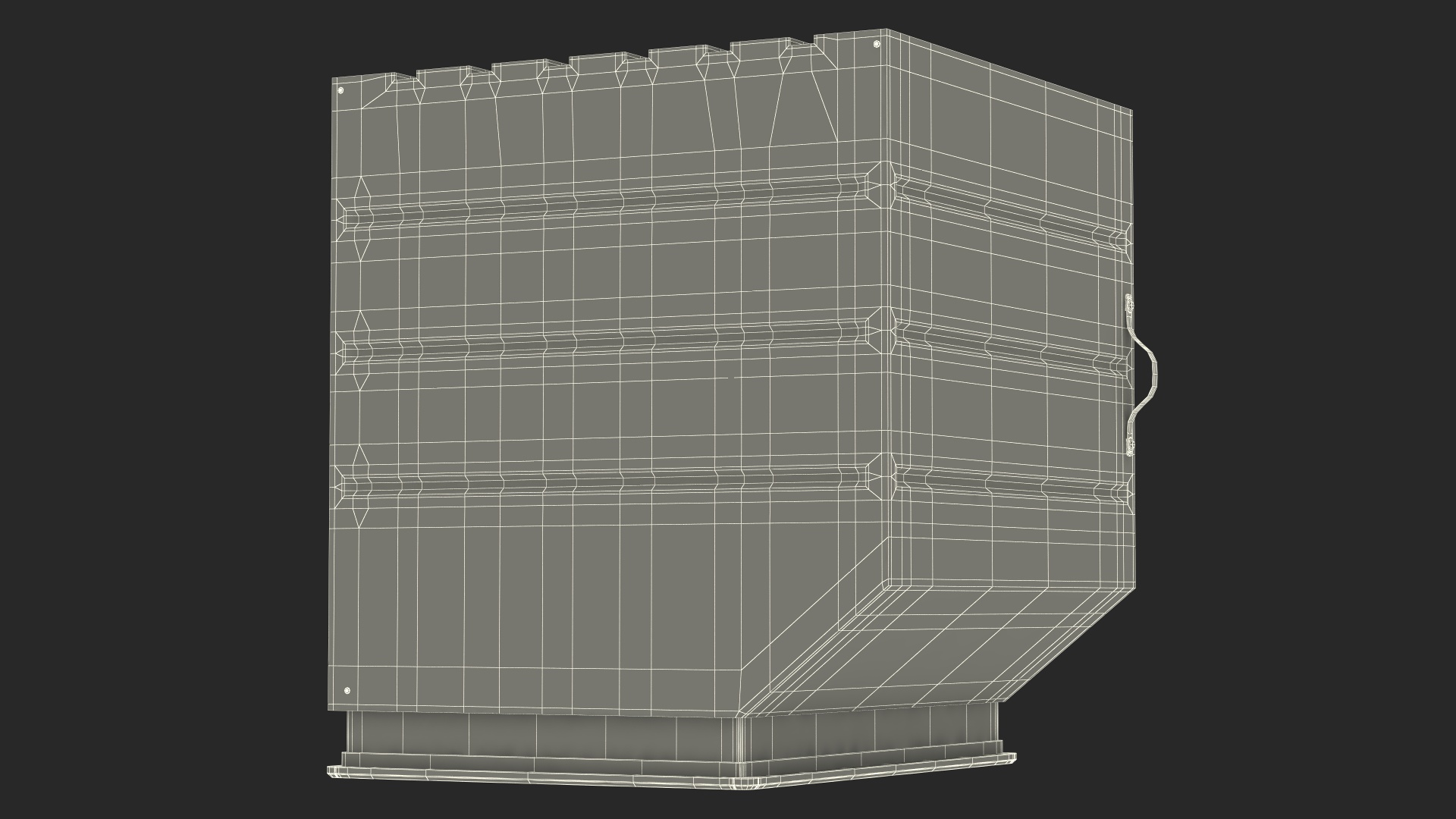 Air Cargo ULD Container LD 2 White 3D model