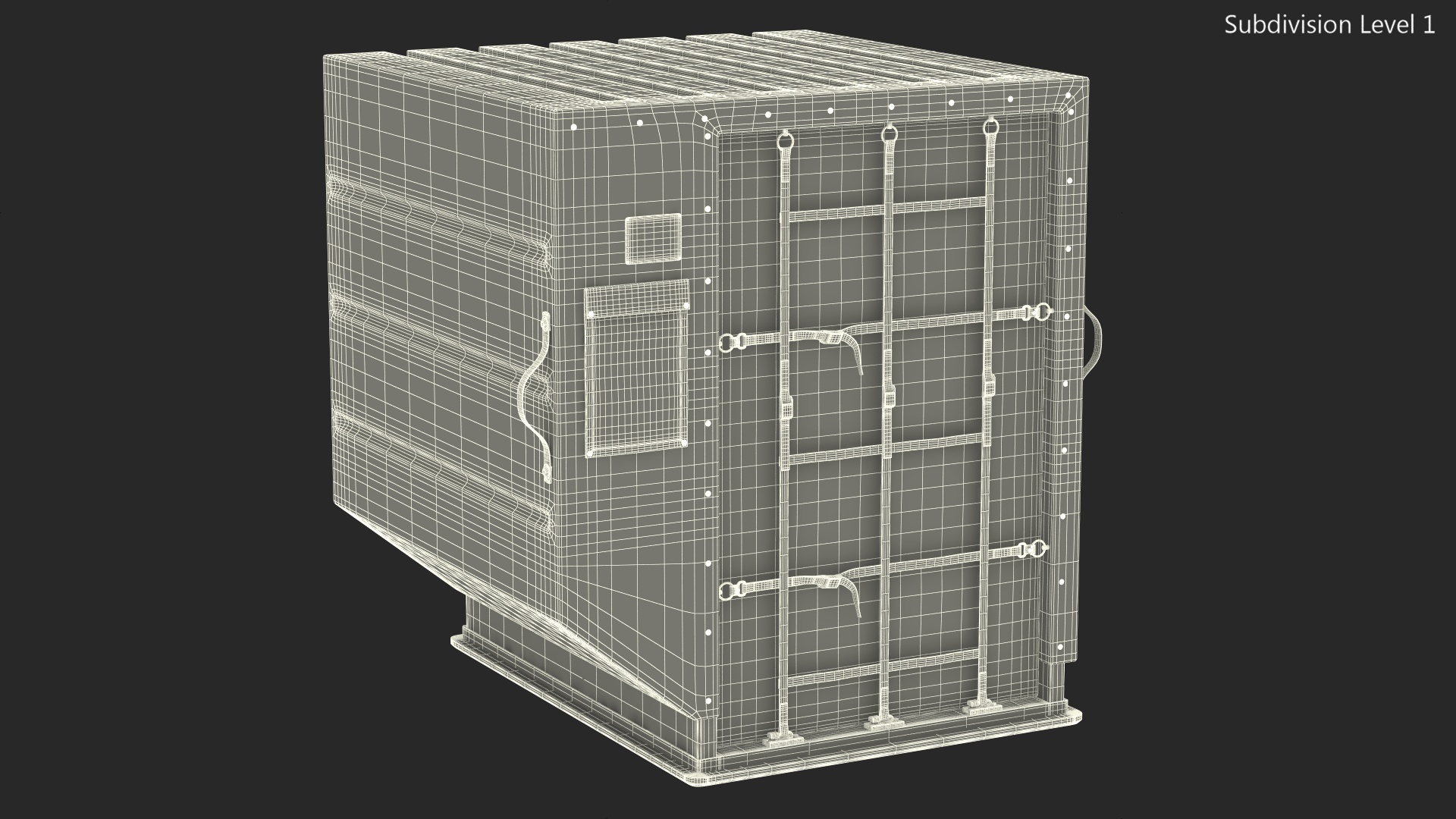 Air Cargo ULD Container LD 2 White 3D model