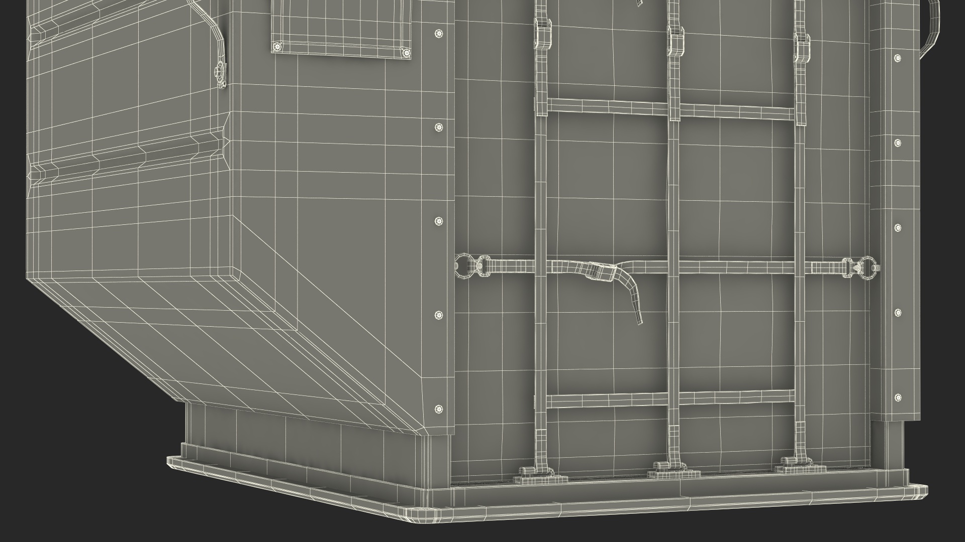 Air Cargo ULD Container LD 2 White 3D model