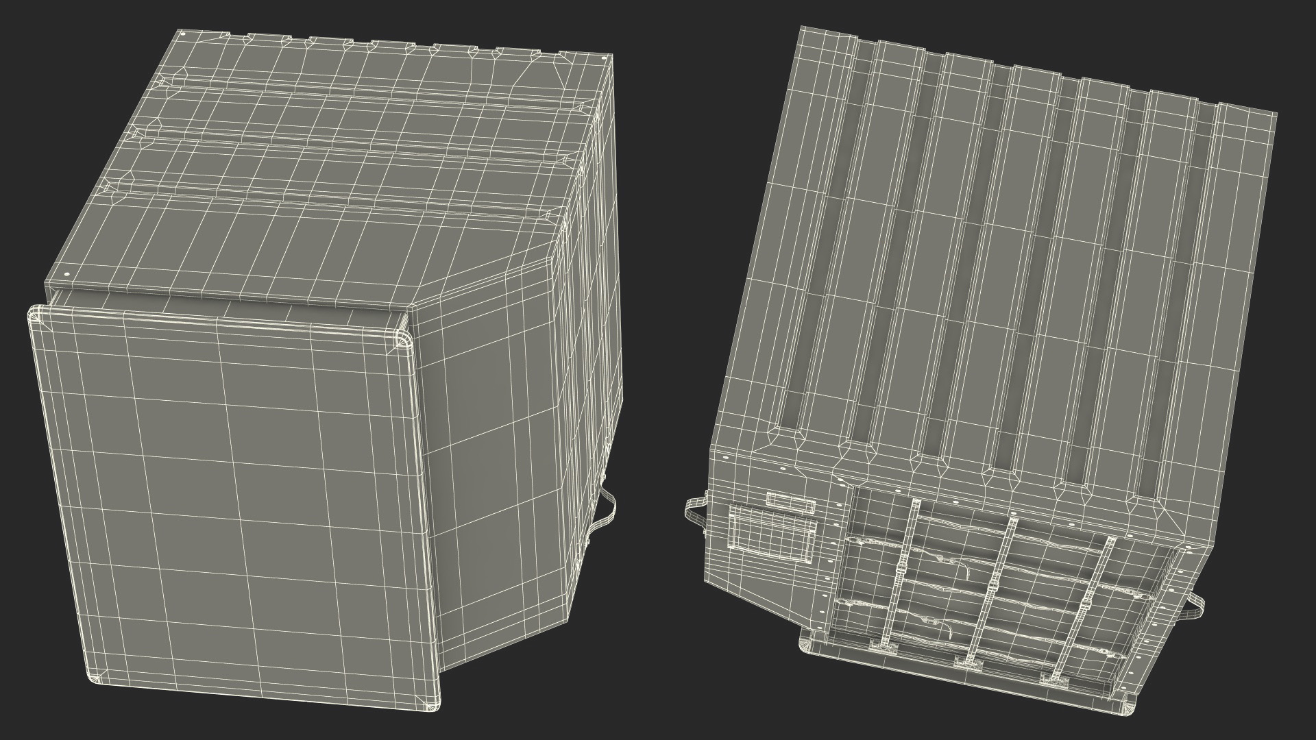 Air Cargo ULD Container LD 2 White 3D model