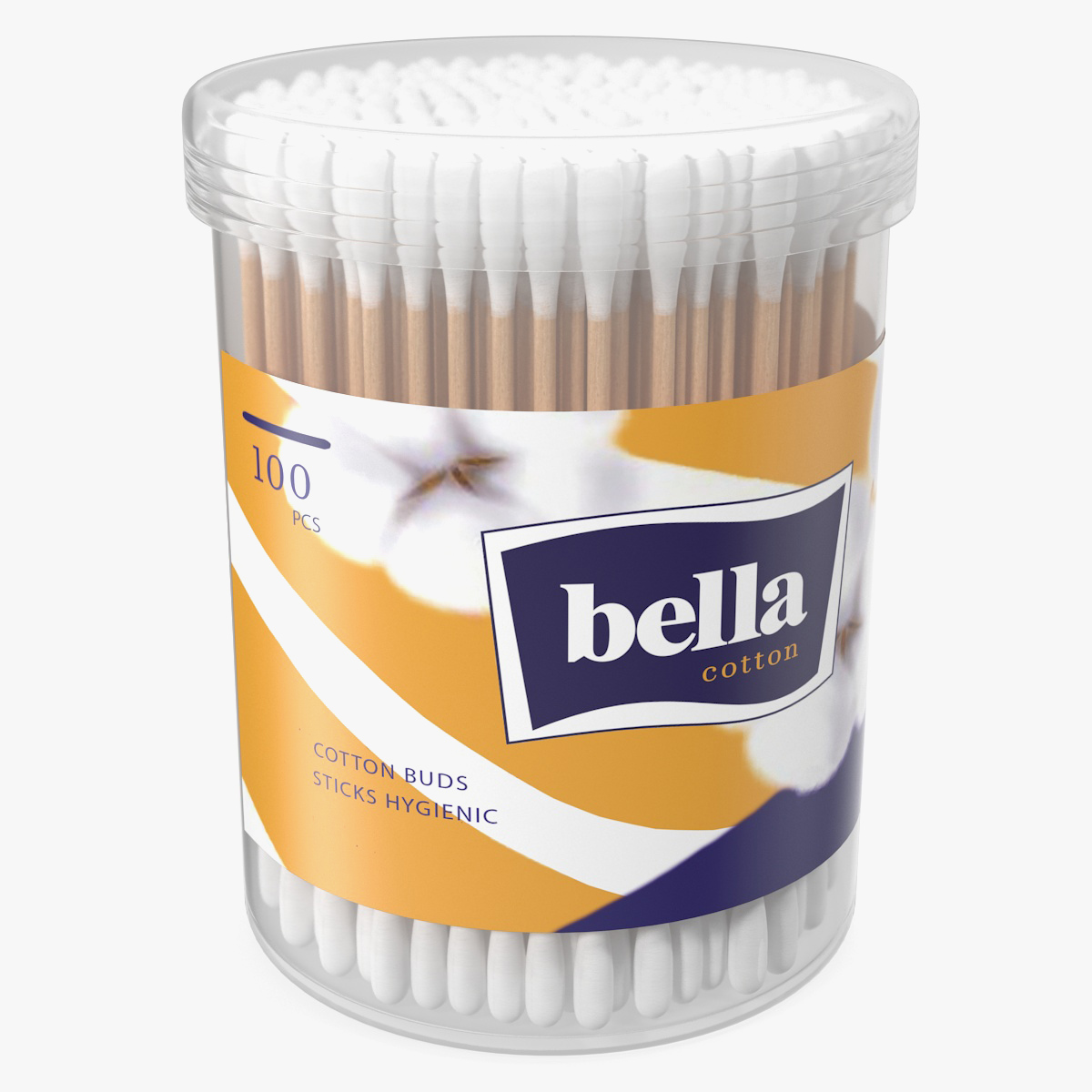 Cotton Round Box 3D Model, view 3