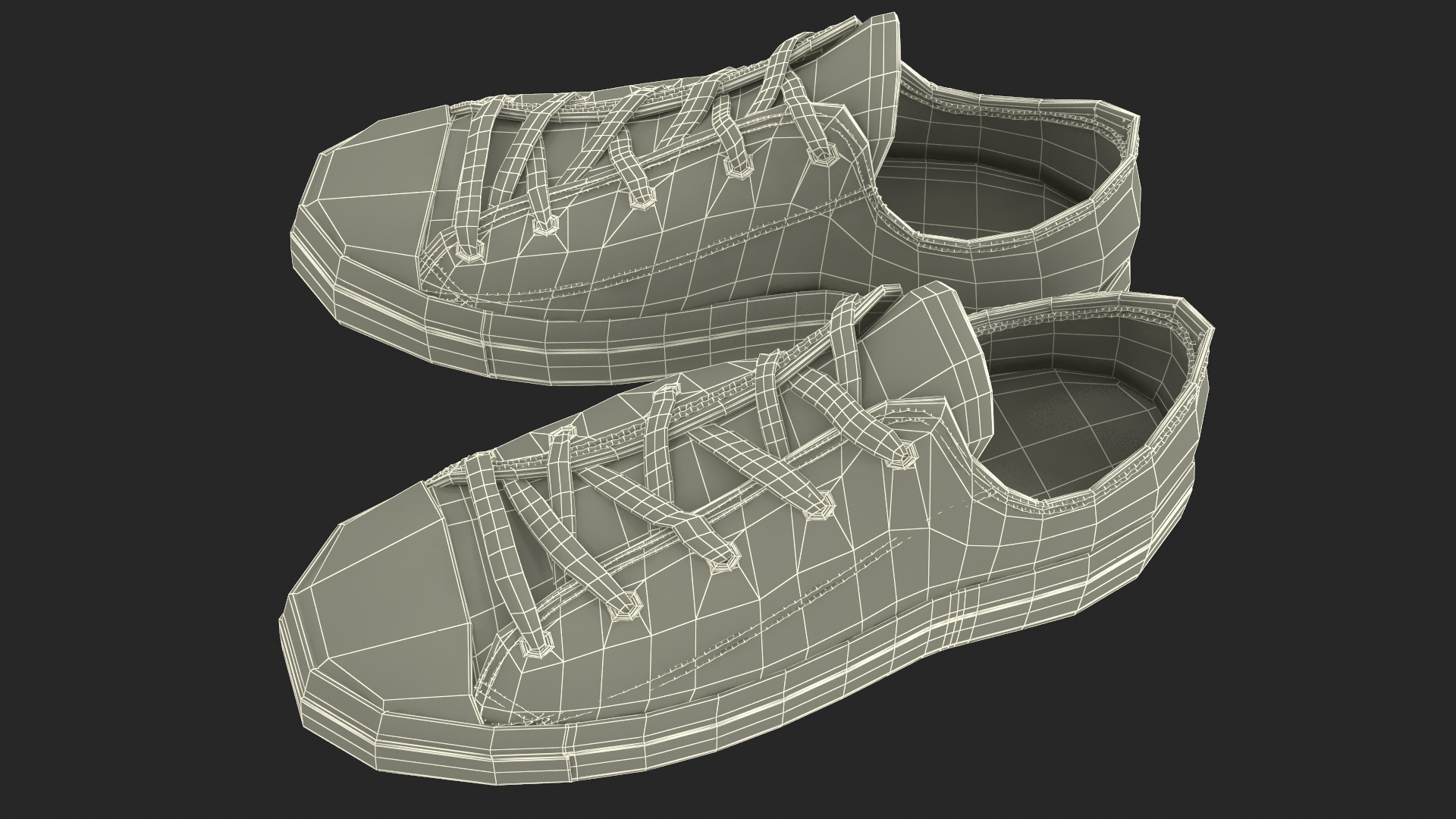 3D Mens Canvas Sneakers Low Top Lace Up