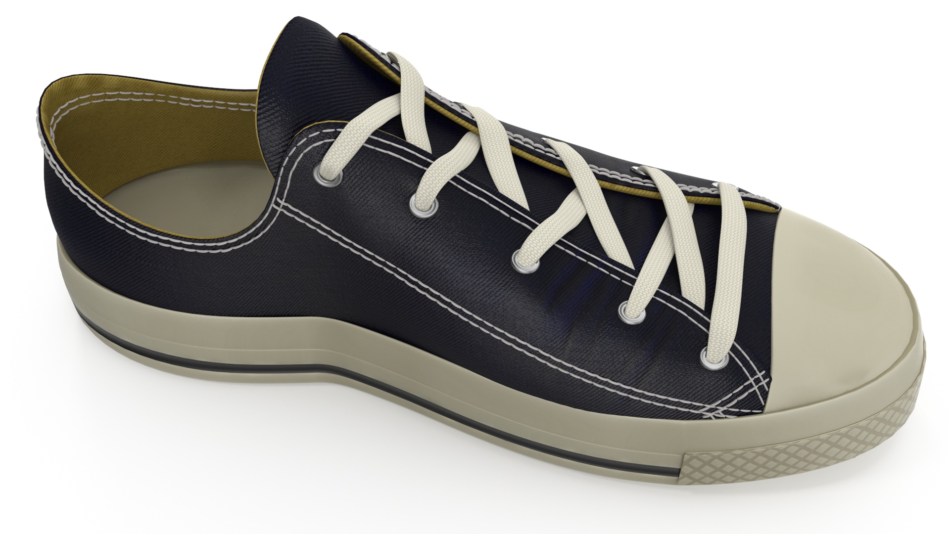 3D Mens Canvas Sneakers Low Top Lace Up