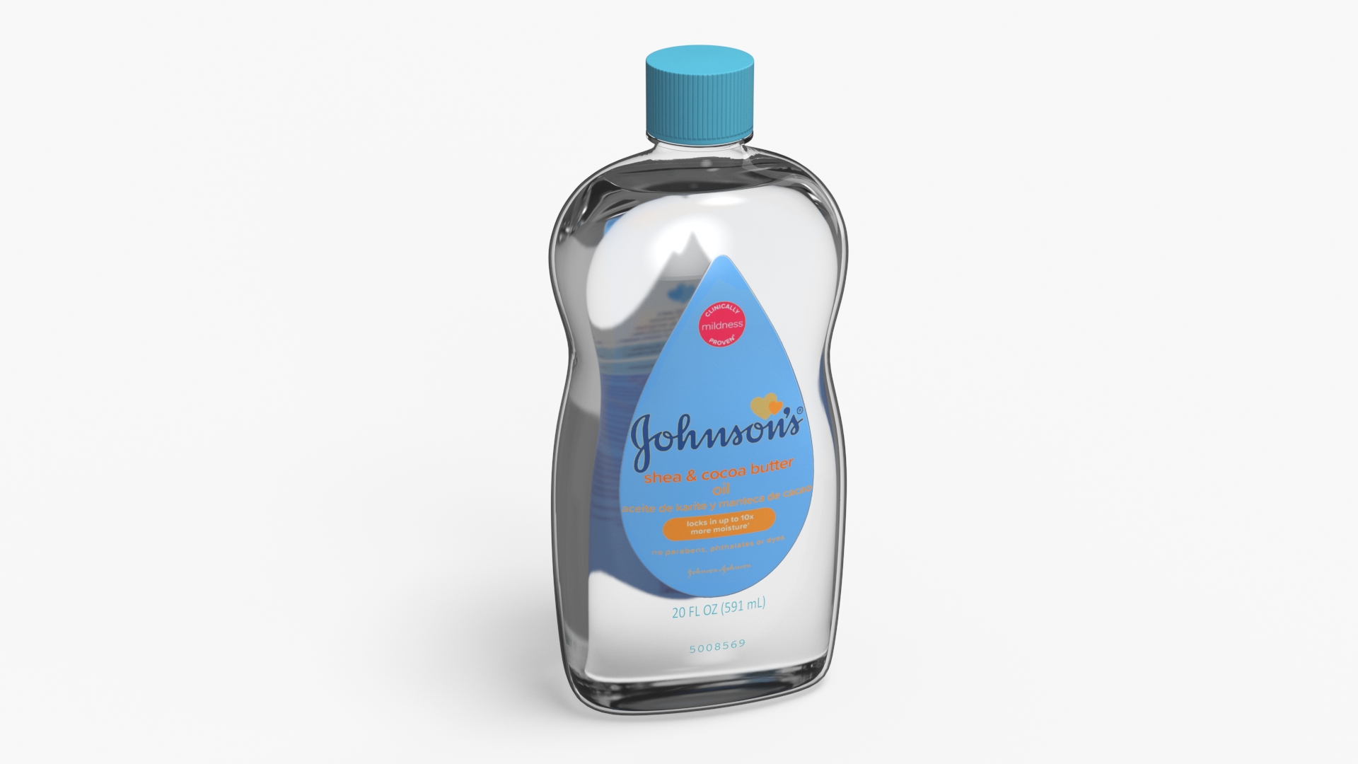 Johnsons Baby Oil Blue 3D