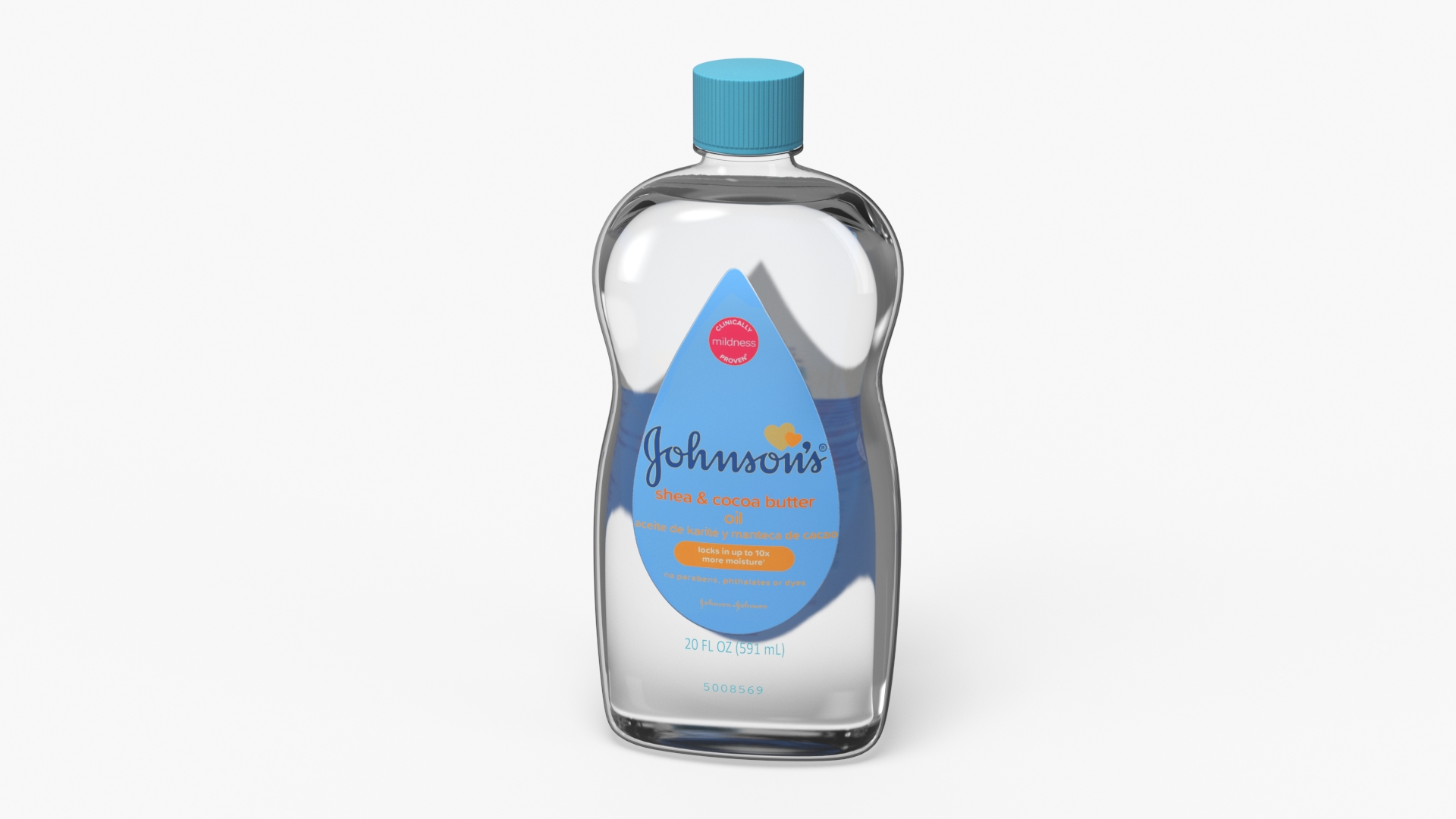 Johnsons Baby Oil Blue 3D