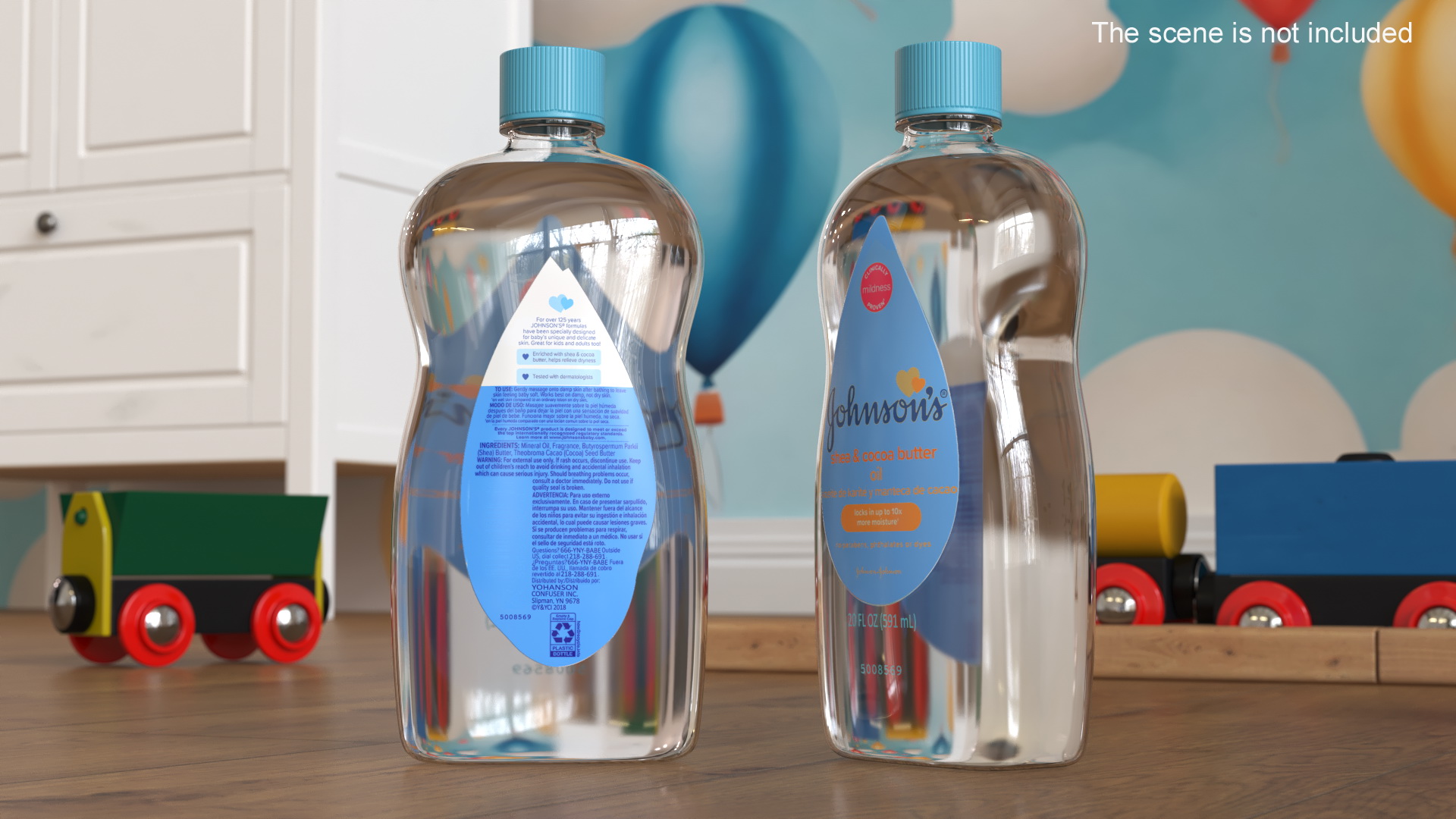 Johnsons Baby Oil Blue 3D